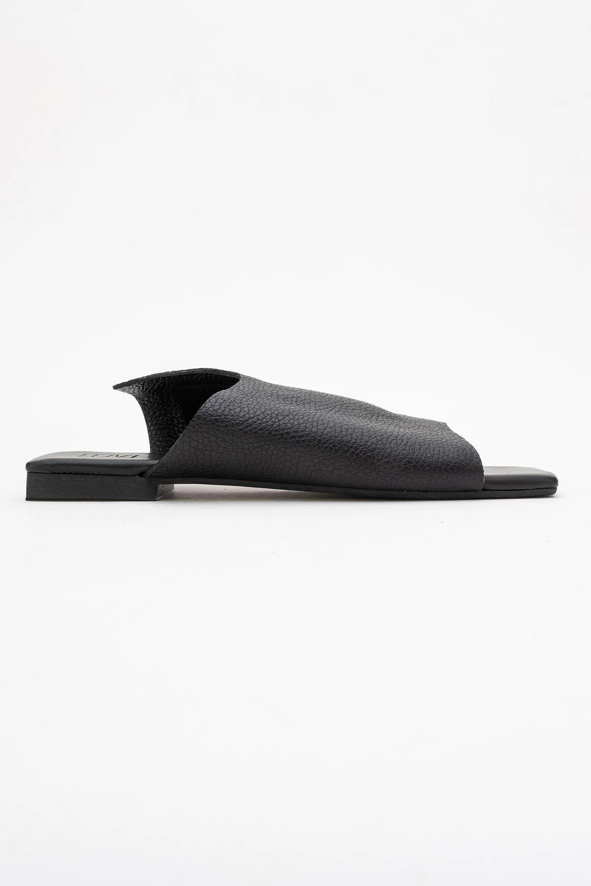 Orianna - Black Leather Slide Sandal (Women) - Image 6