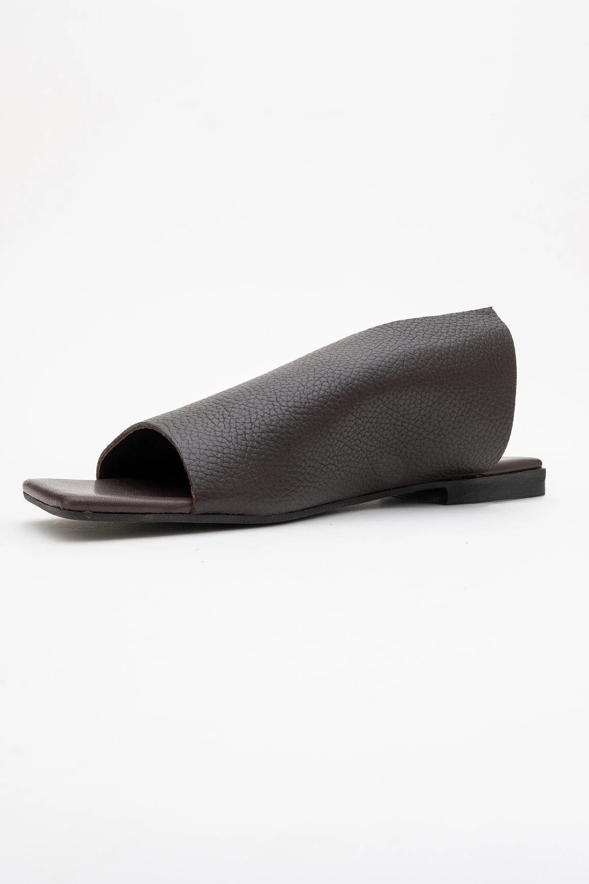 Orianna - Brown Leather Slide Sandal (Women) - Image 4