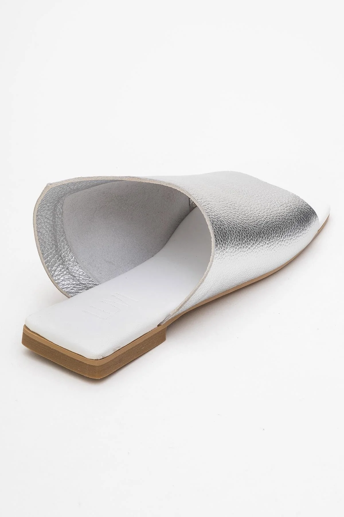 Orianna - Silver Leather Slide Sandal (Women) - Image 5
