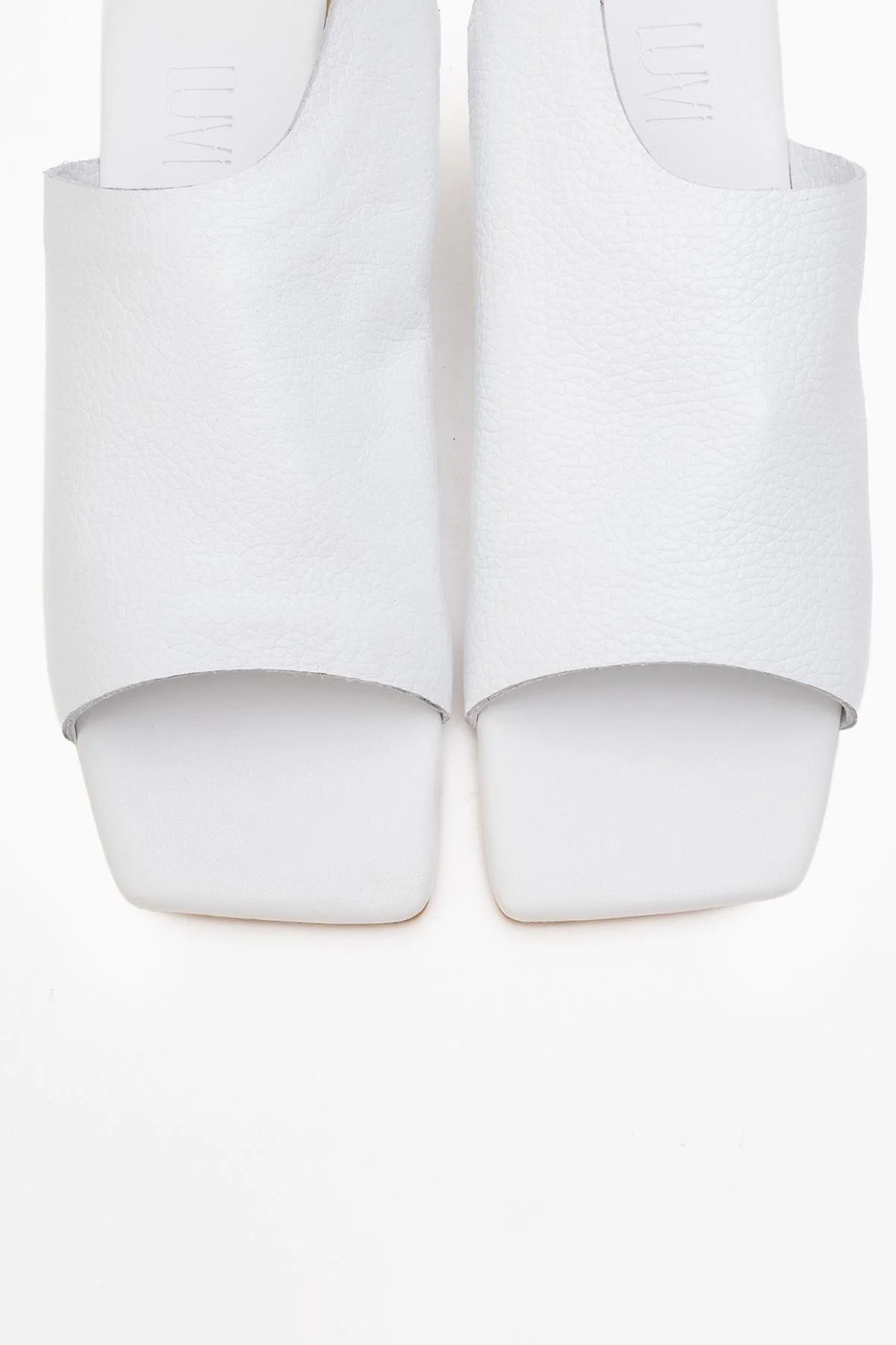 Orianna - White Leather Slide Sandal (Women) - Image 2