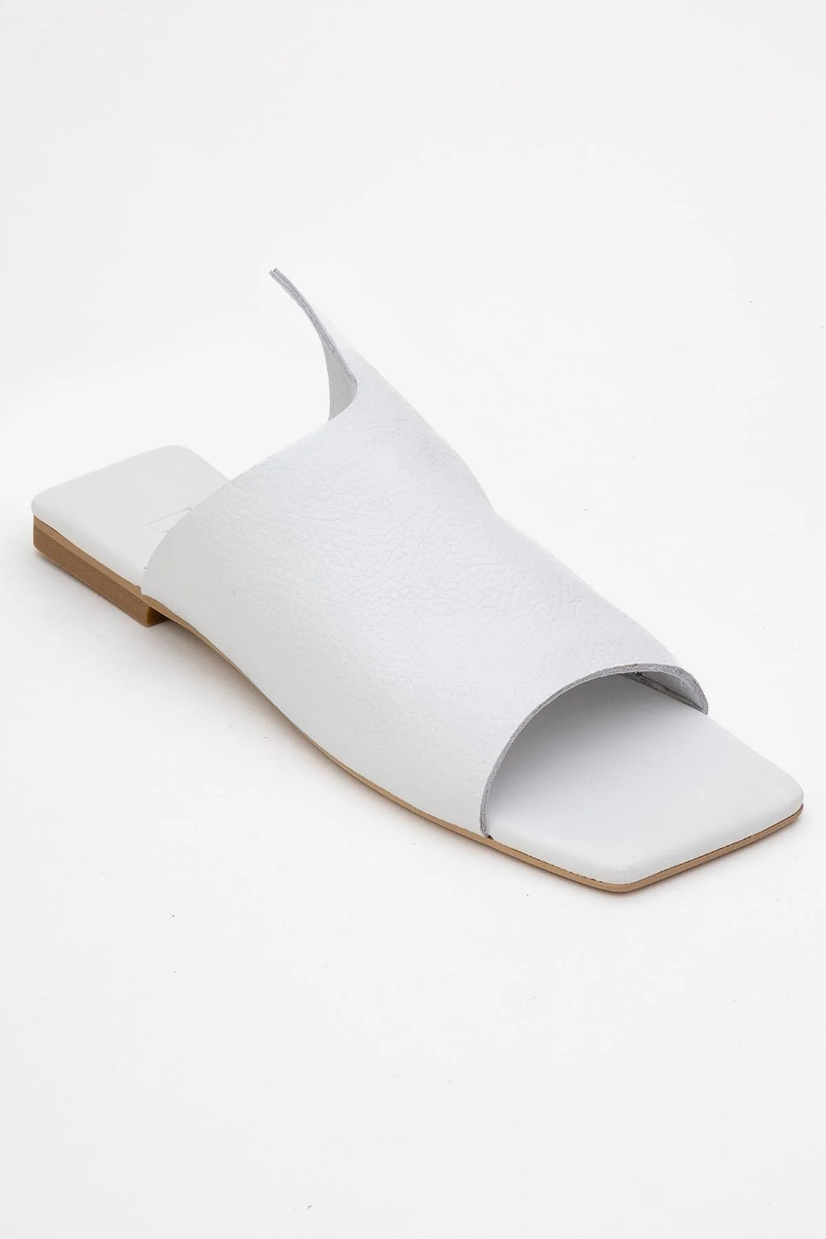 Orianna - White Leather Slide Sandal (Women) - Image 3