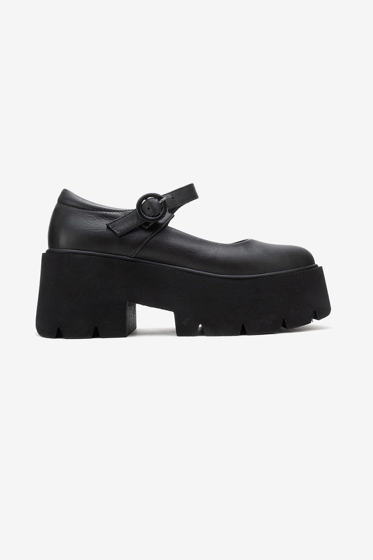 Orina - Black Genuine Leather Platform Casual Shoe (Women) - Image 6