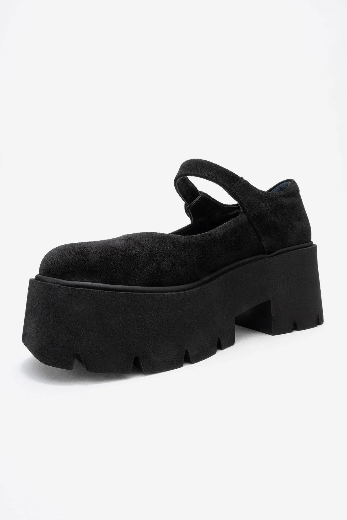 Orina - Black Suede Genuine Leather Platform Casual Shoe (Women) - Image 4