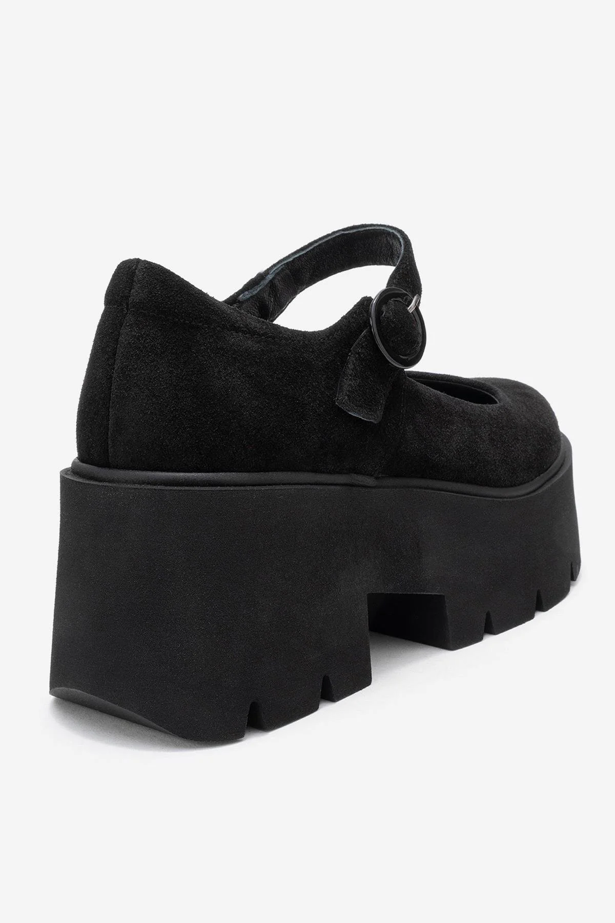 Orina - Black Suede Genuine Leather Platform Casual Shoe (Women) - Image 5