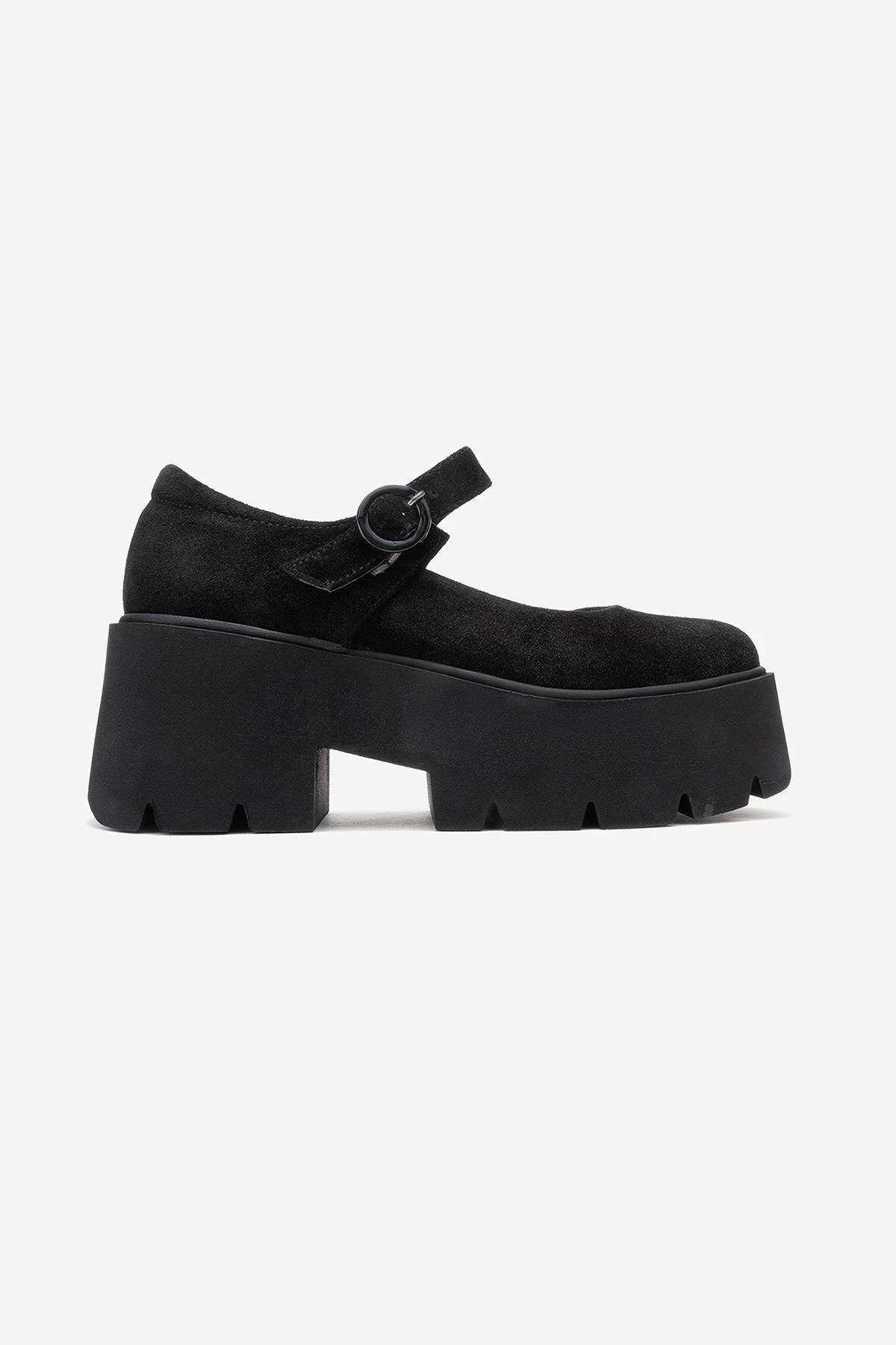 Orina - Black Suede Genuine Leather Platform Casual Shoe (Women) - Image 6