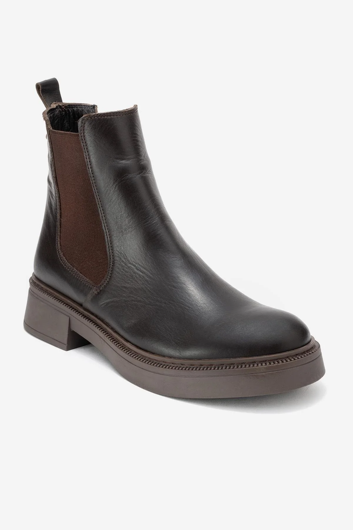 Orliss - Brown Genuine Leather Chelsea Boot (Women) - Image 3