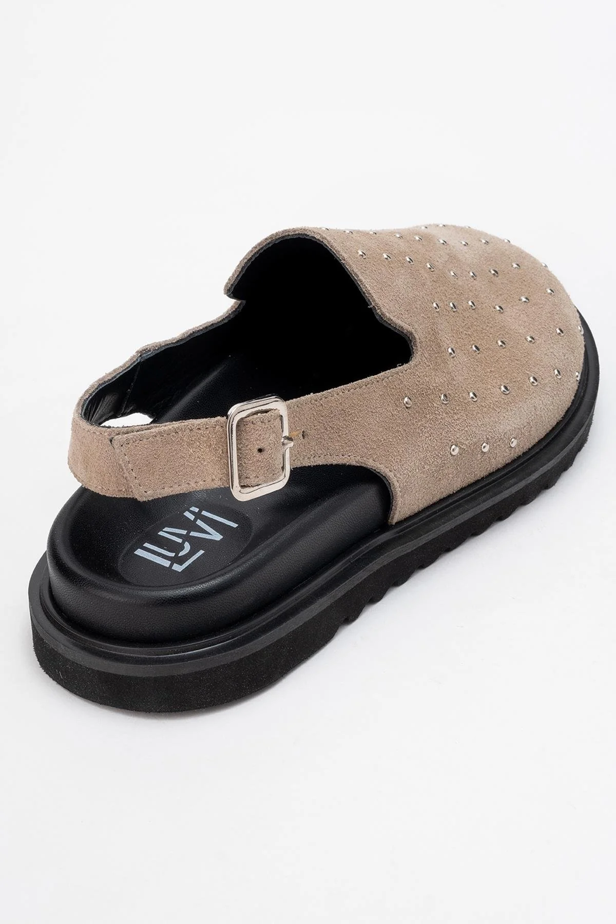Our - Beige suede Leather Clogs (Women) - Image 5