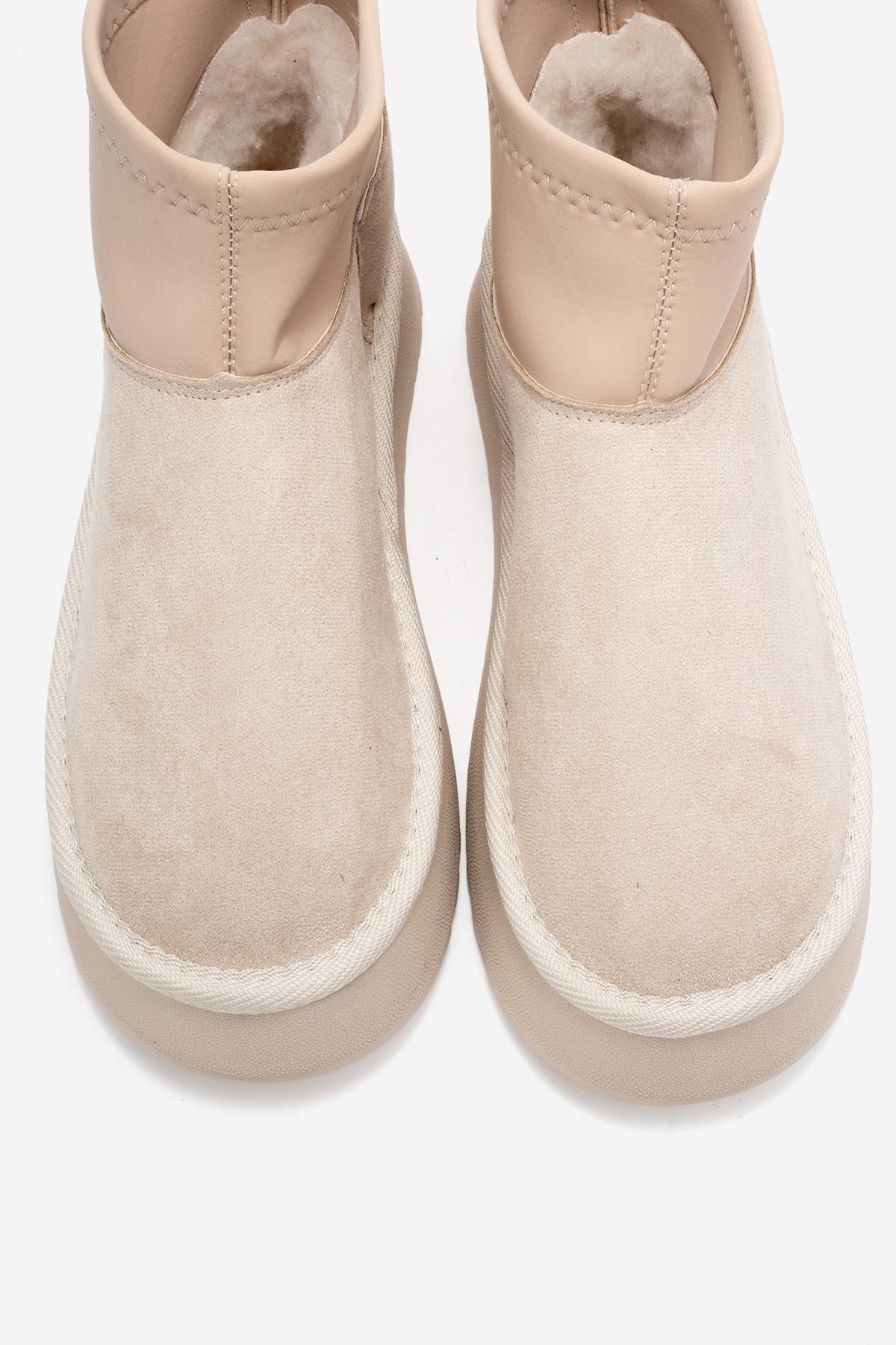 Ovar - Beige Suede Platform Boot (Women) - Image 2