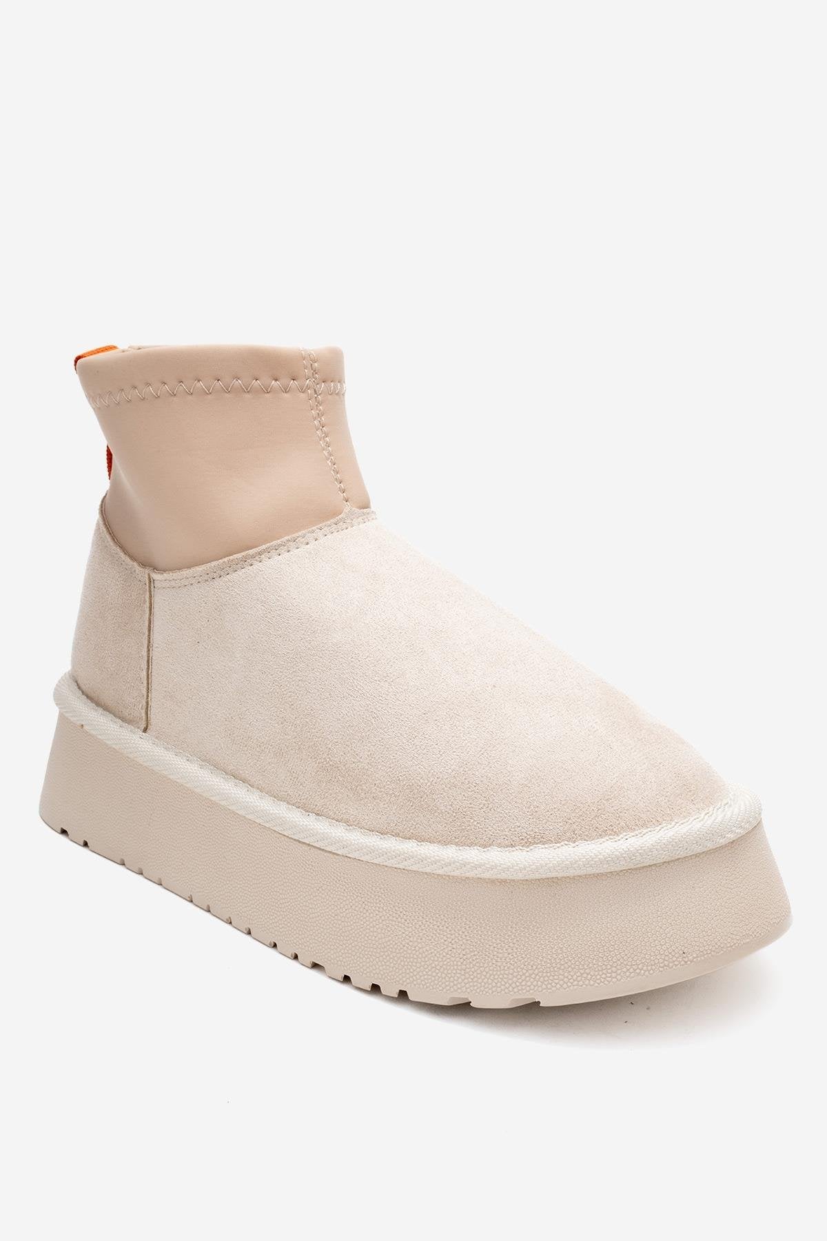 Ovar - Beige Suede Platform Boot (Women) - Image 3