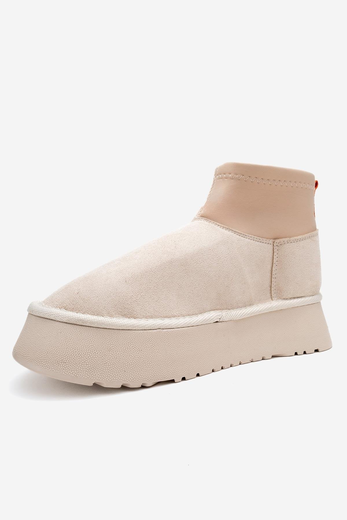 Ovar - Beige Suede Platform Boot (Women) - Image 4