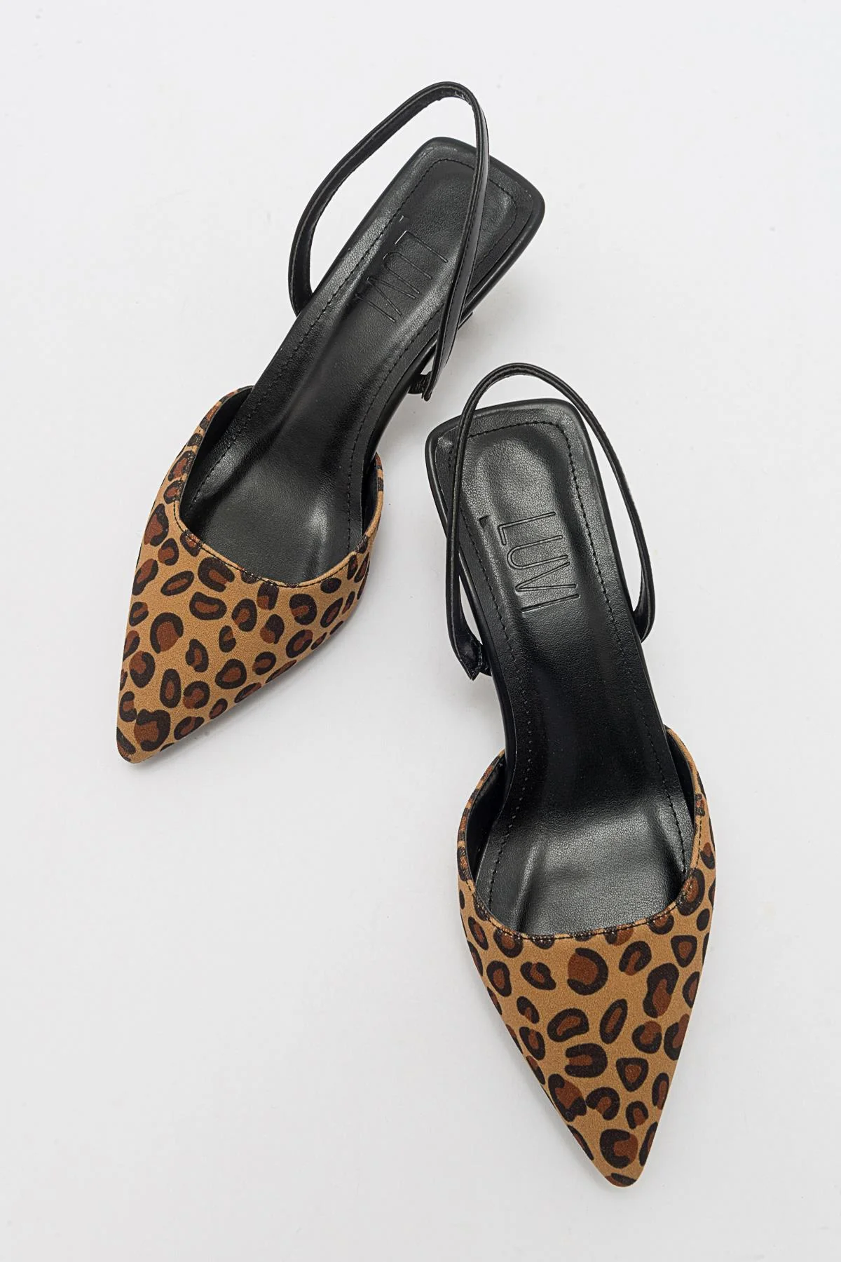 Over - Black/Yellow Patterned Pointed Toe Low Heel Shoe (Women) - Image 4