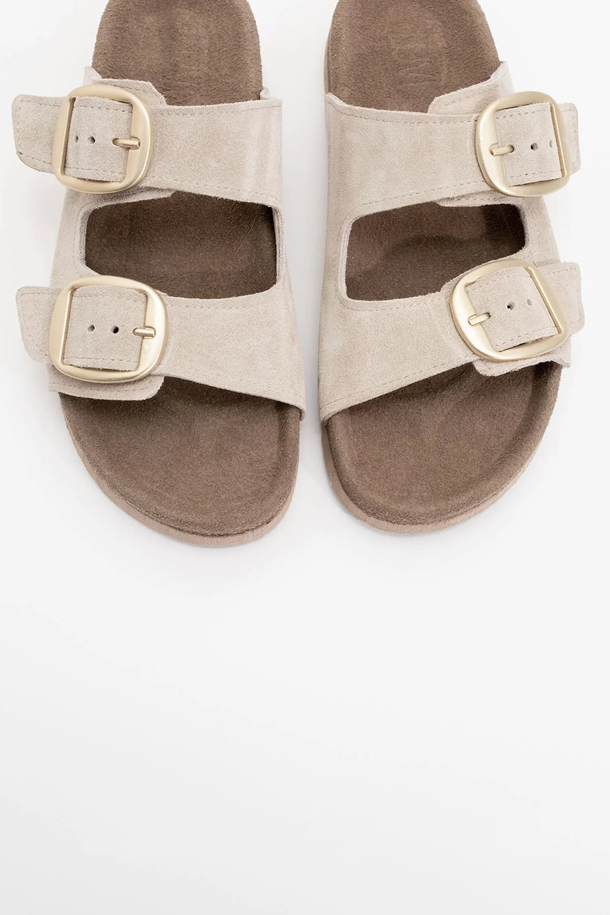 Ovesta - Beige Leather Slide Sandal (Women) - Image 2