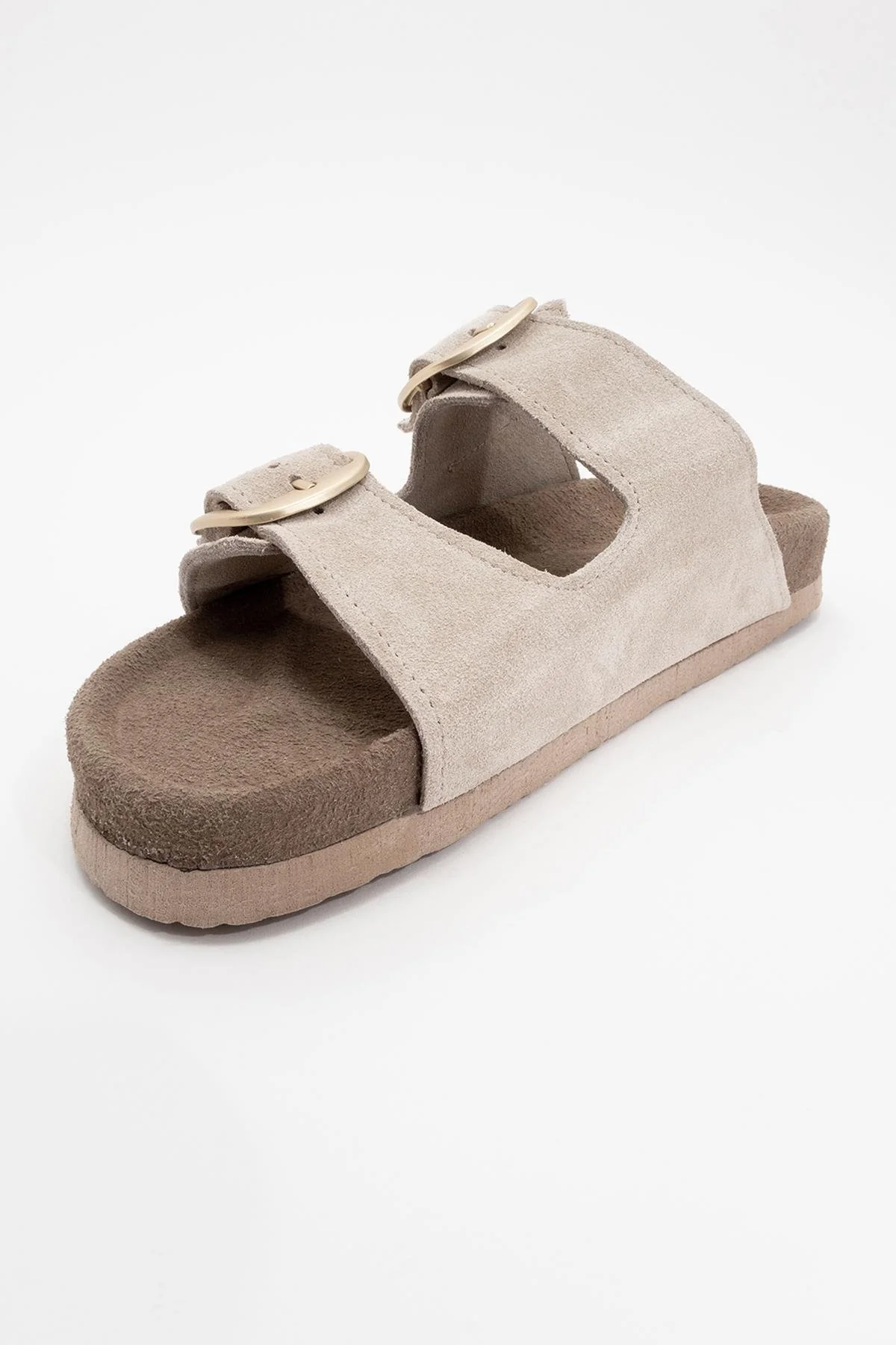 Ovesta - Beige Leather Slide Sandal (Women) - Image 3