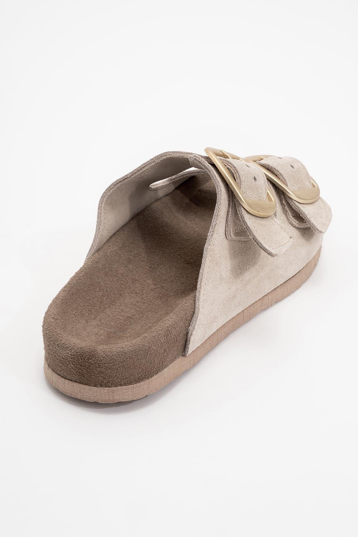 Ovesta - Beige Leather Slide Sandal (Women) - Image 5