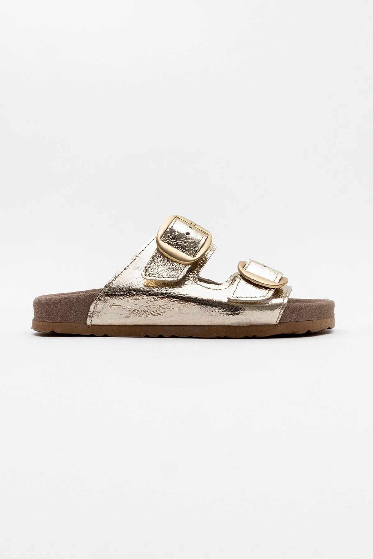 Ovesta - Gold Leather Slide Sandal (Women) - Image 5