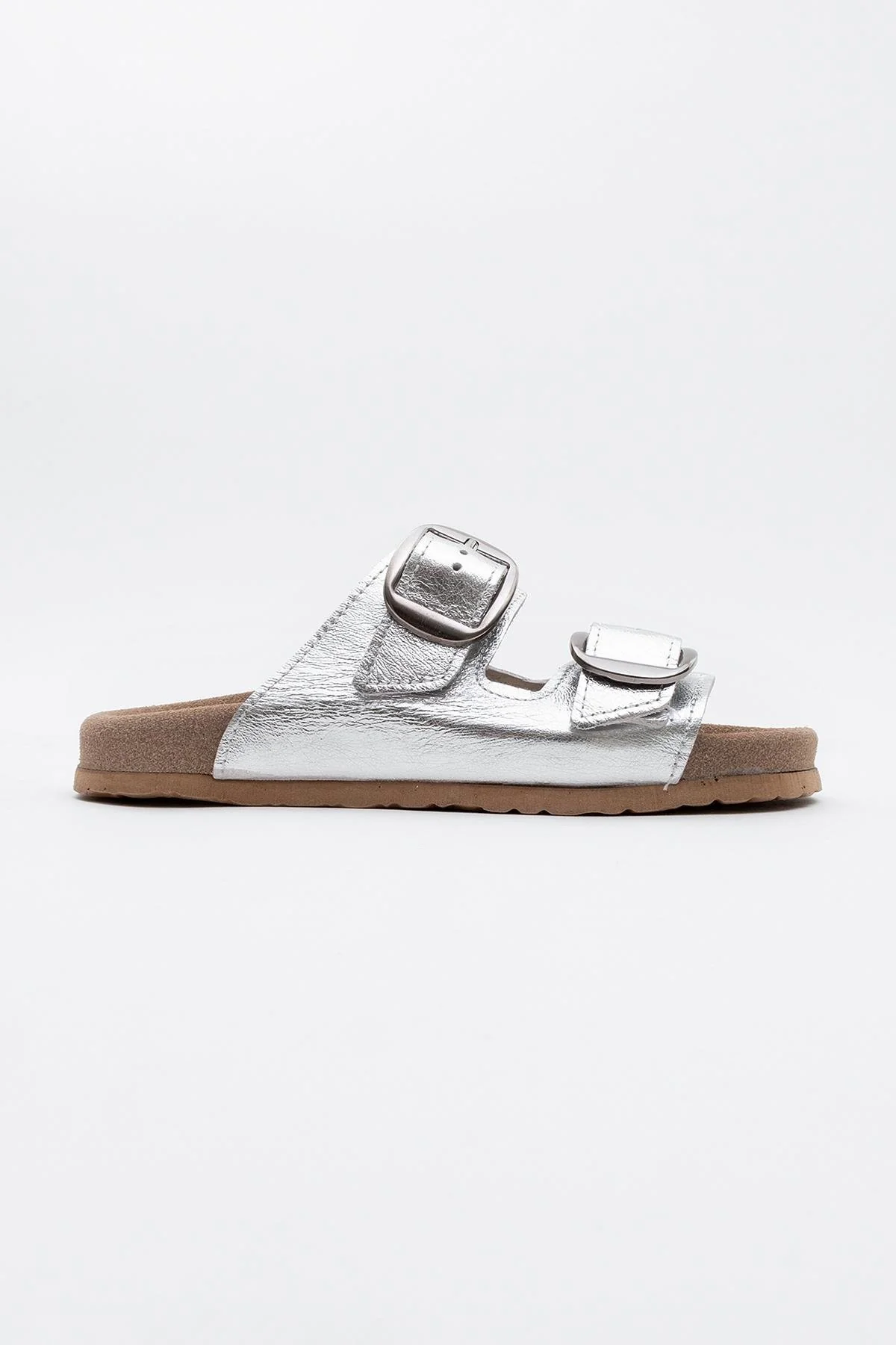 Ovesta - Silver Leather Slide Sandal (Women) - Image 5