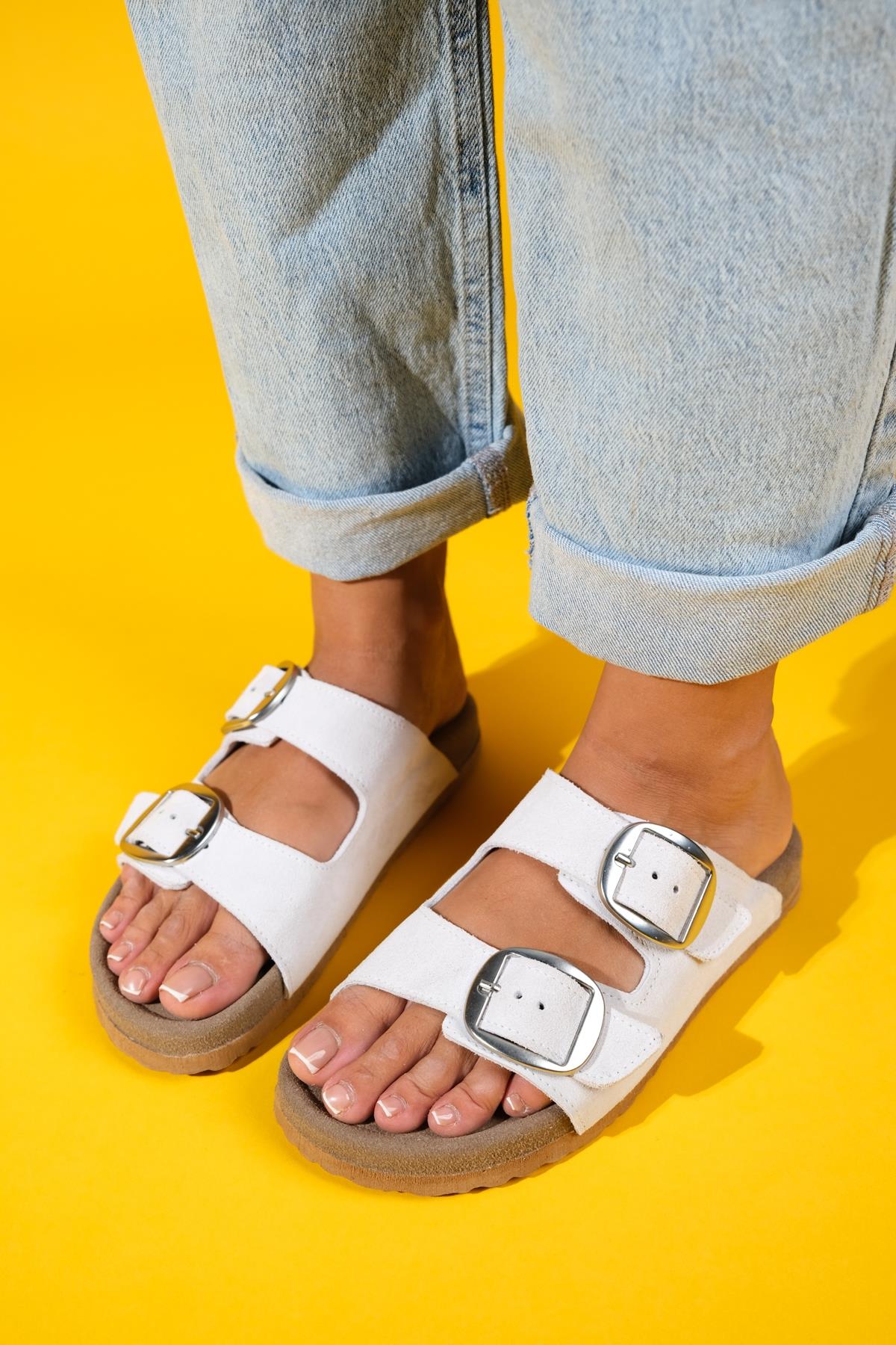 Ovesta - White Leather Slide Sandal (Women) - Image 7