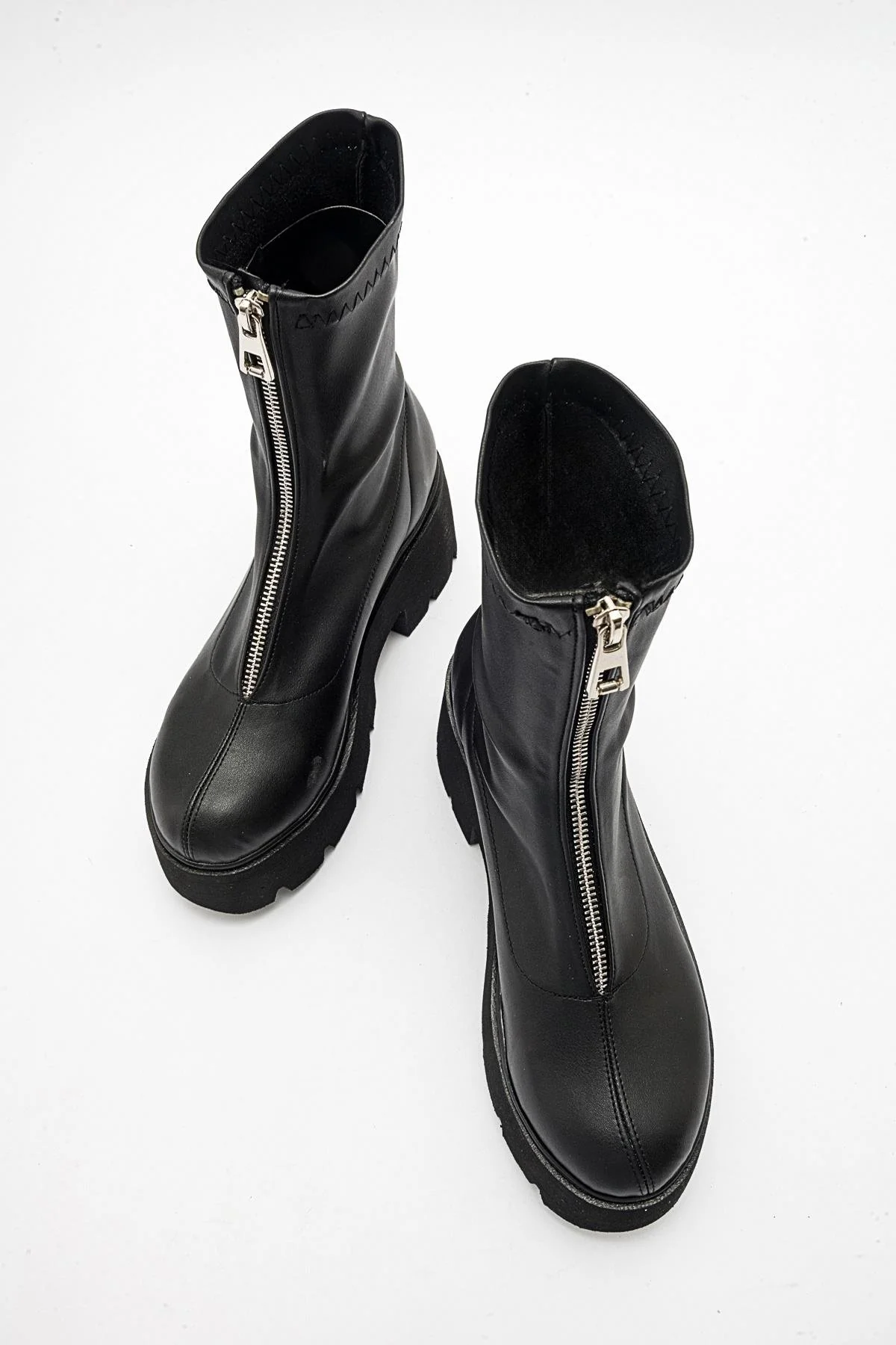 Ovil - Black Stretch Thick Sole Zip Boot (Women) - Image 3