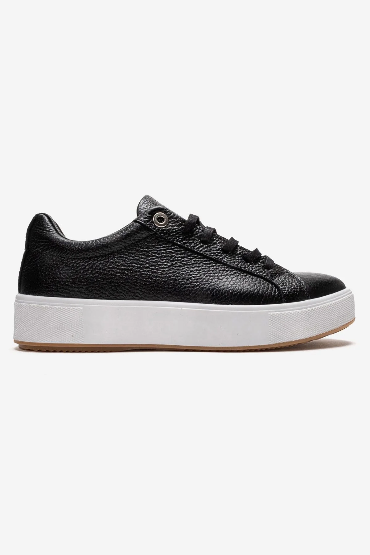 PALLEN - Black Genuine Leather Casual Sneaker (Women) - Image 4