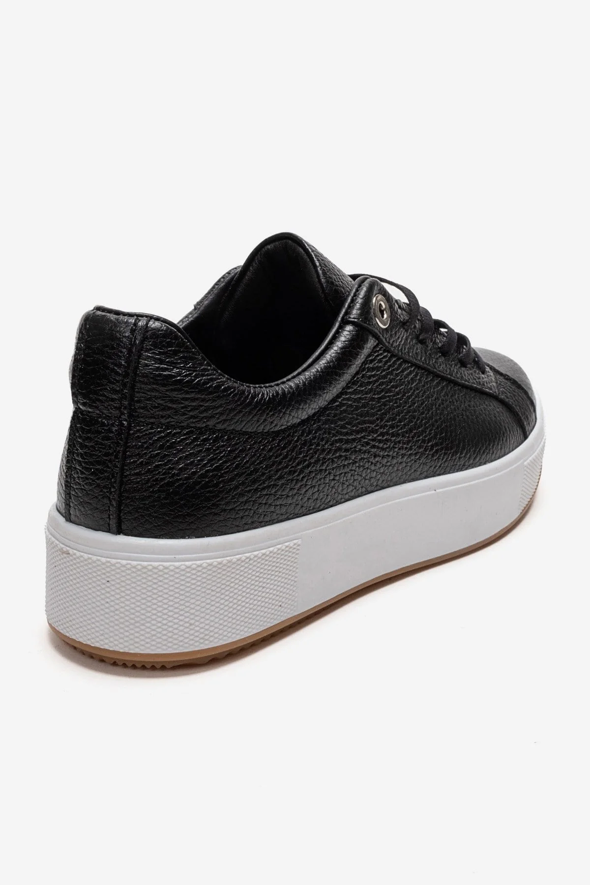PALLEN - Black Genuine Leather Casual Sneaker (Women) - Image 5