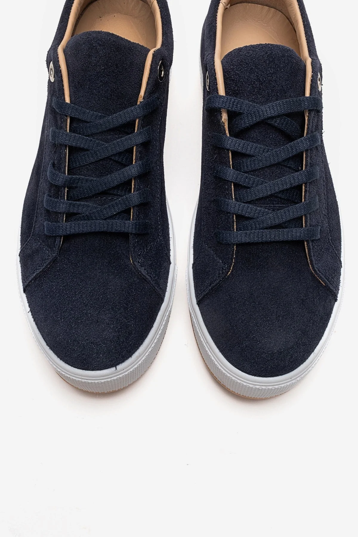 PALLEN - Navy Genuine Leather Casual Sneaker (Women) - Image 2