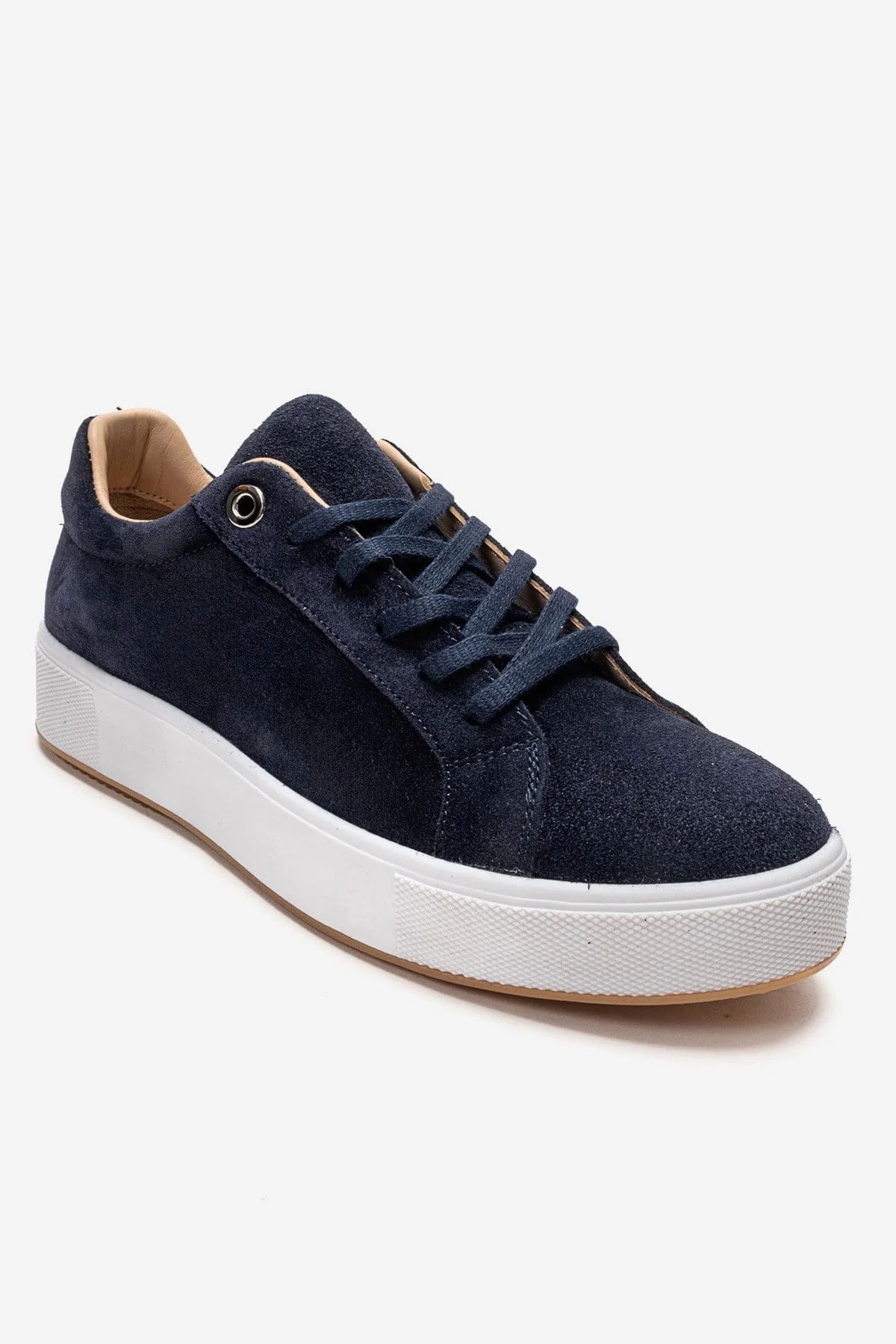 PALLEN - Navy Genuine Leather Casual Sneaker (Women) - Image 3