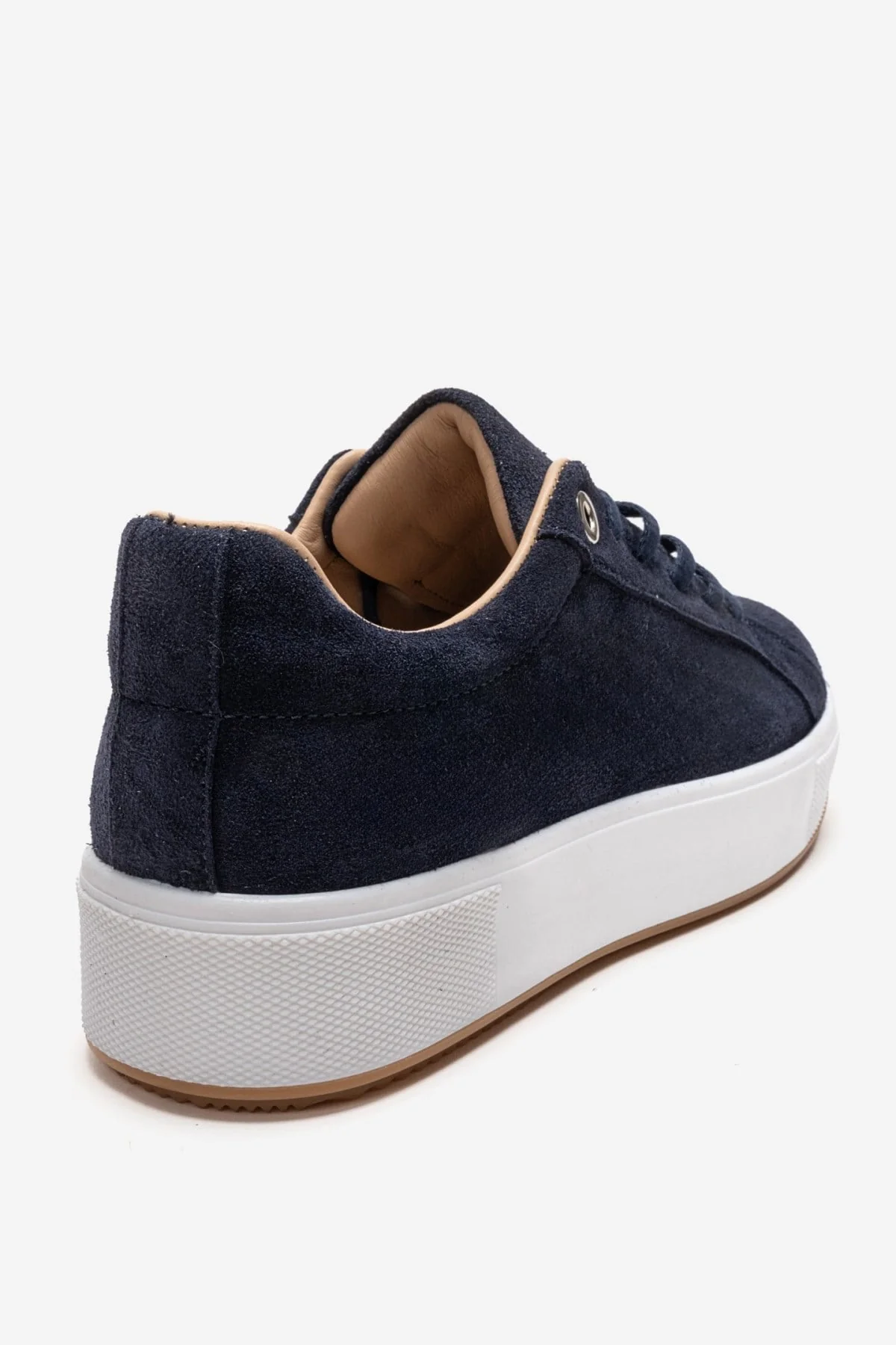 PALLEN - Navy Genuine Leather Casual Sneaker (Women) - Image 5