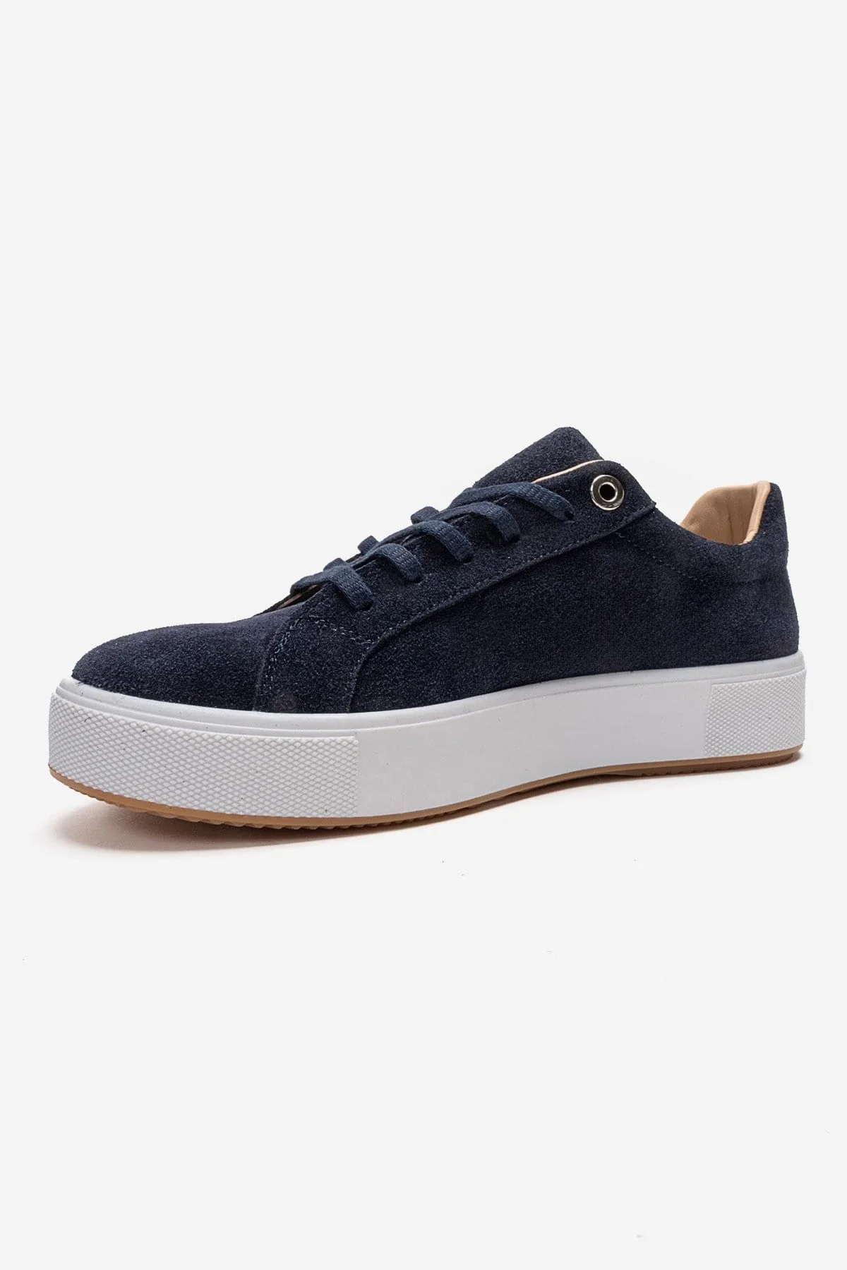 PALLEN - Navy Genuine Leather Casual Sneaker (Women) - Image 6