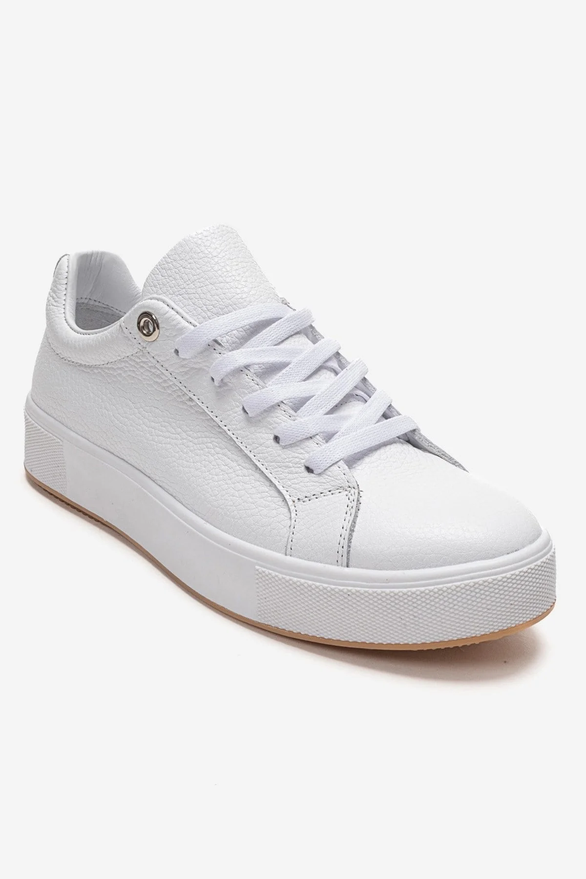 PALLEN - White Genuine Leather Casual Sneaker (Women) - Image 3