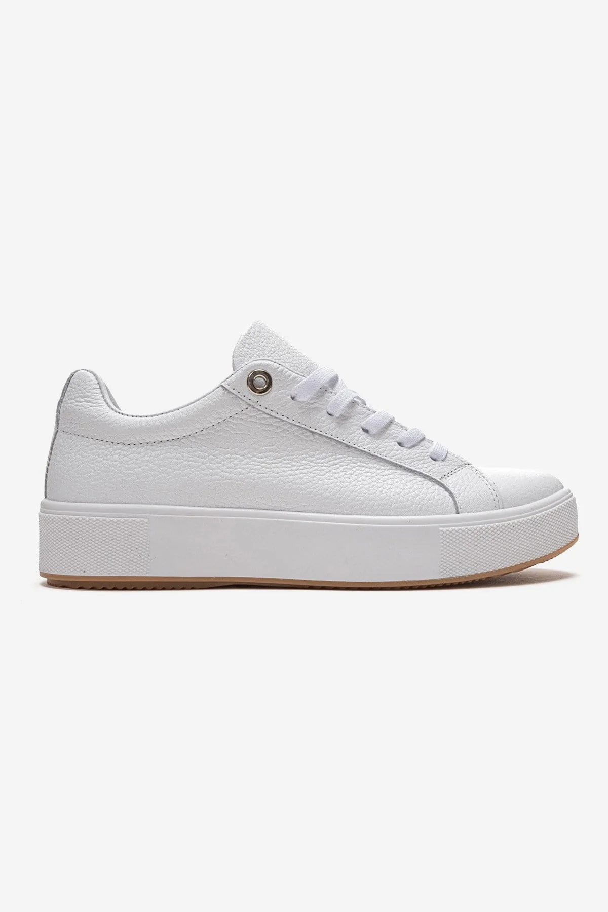 PALLEN - White Genuine Leather Casual Sneaker (Women) - Image 4