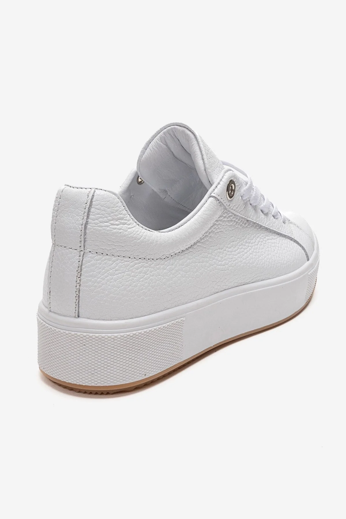 PALLEN - White Genuine Leather Casual Sneaker (Women) - Image 5
