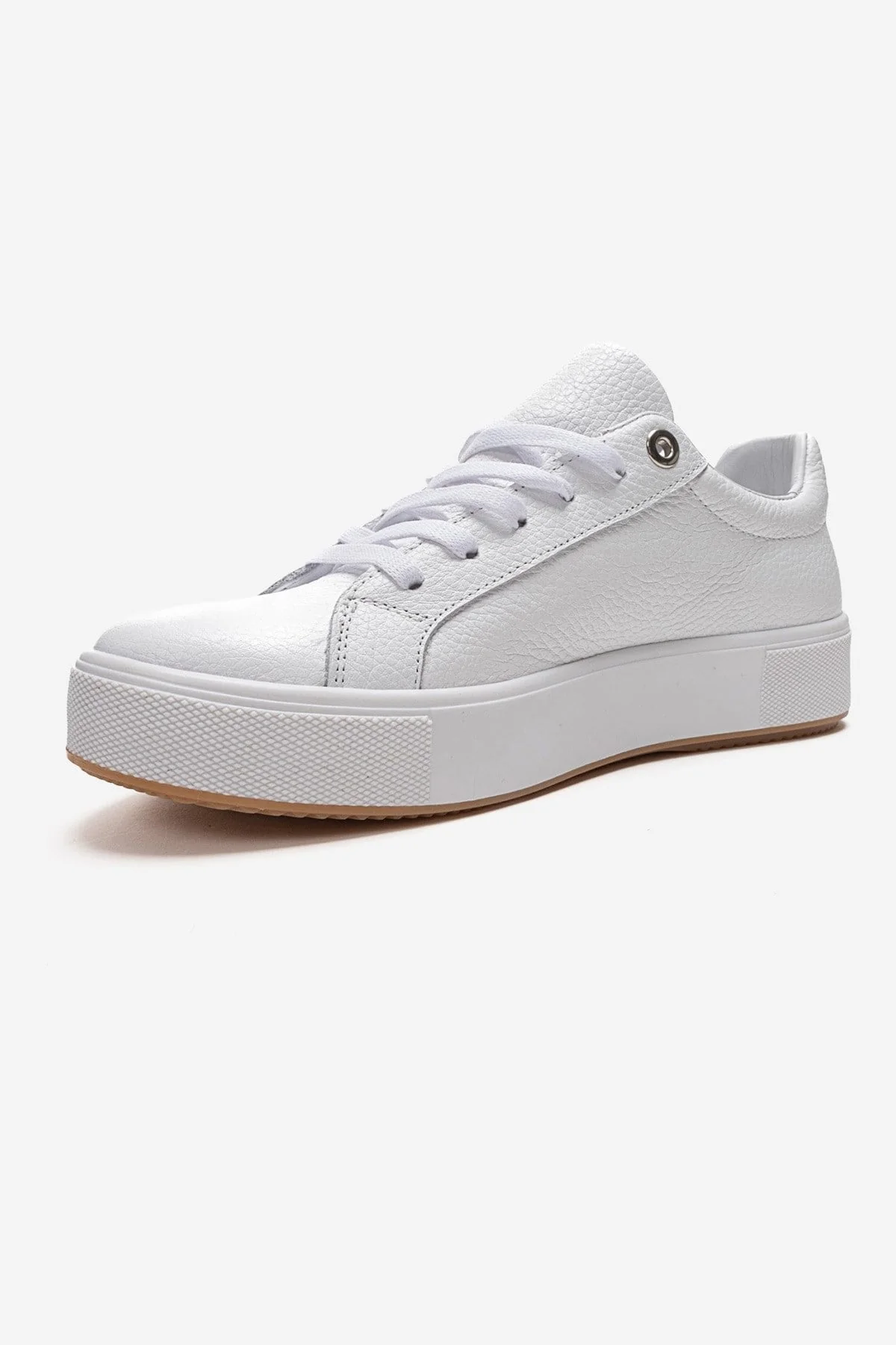 PALLEN - White Genuine Leather Casual Sneaker (Women) - Image 6