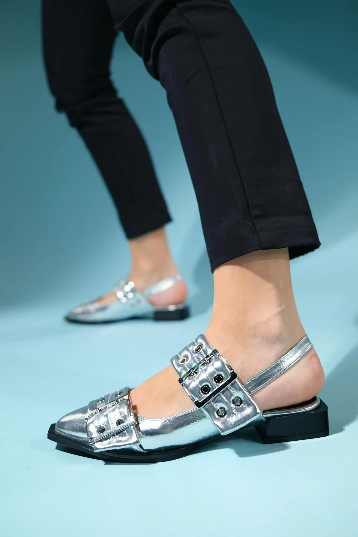 Paloma - Silver Buckle Sandal (Women)