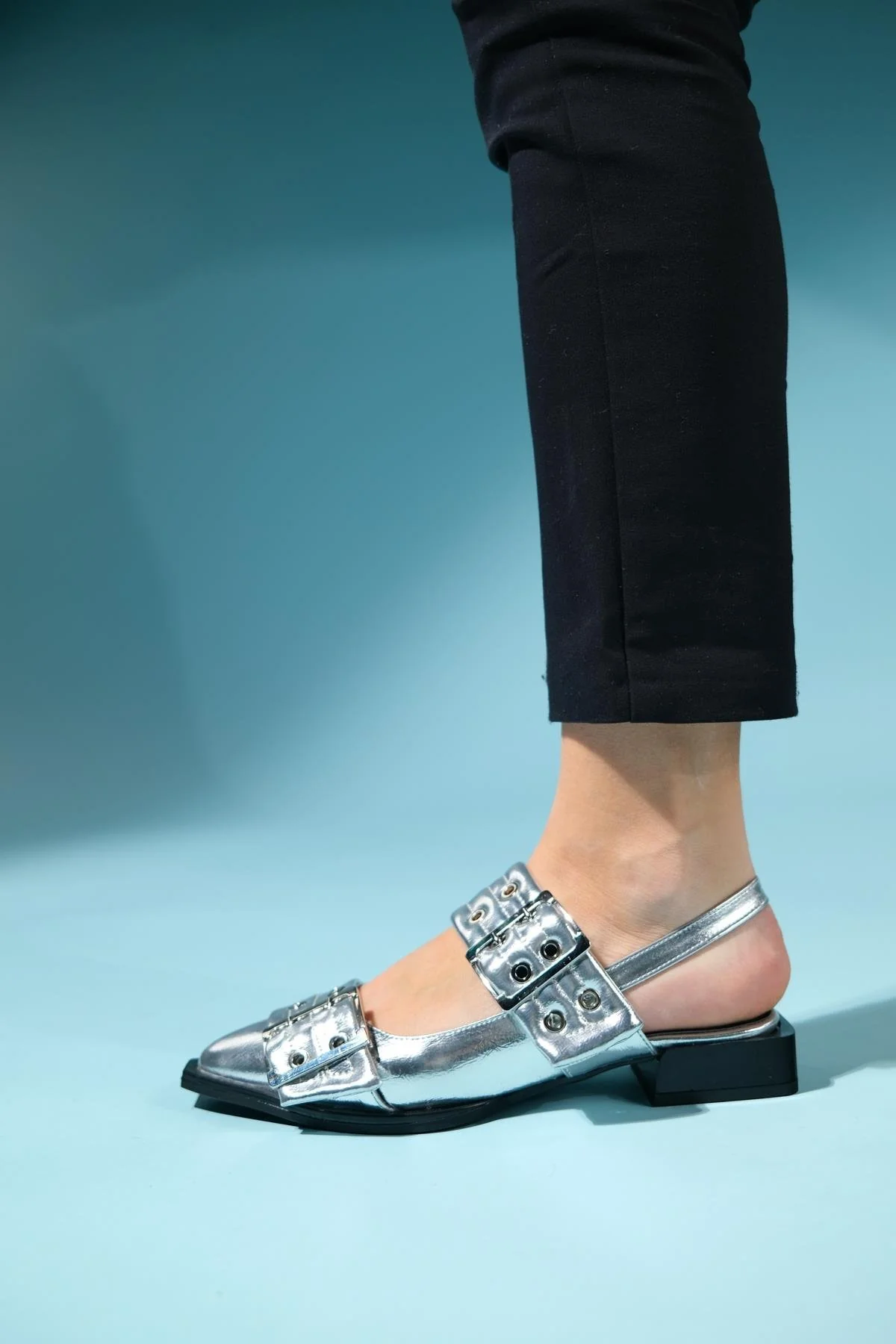 Paloma - Silver Buckle Sandal (Women) - Image 5
