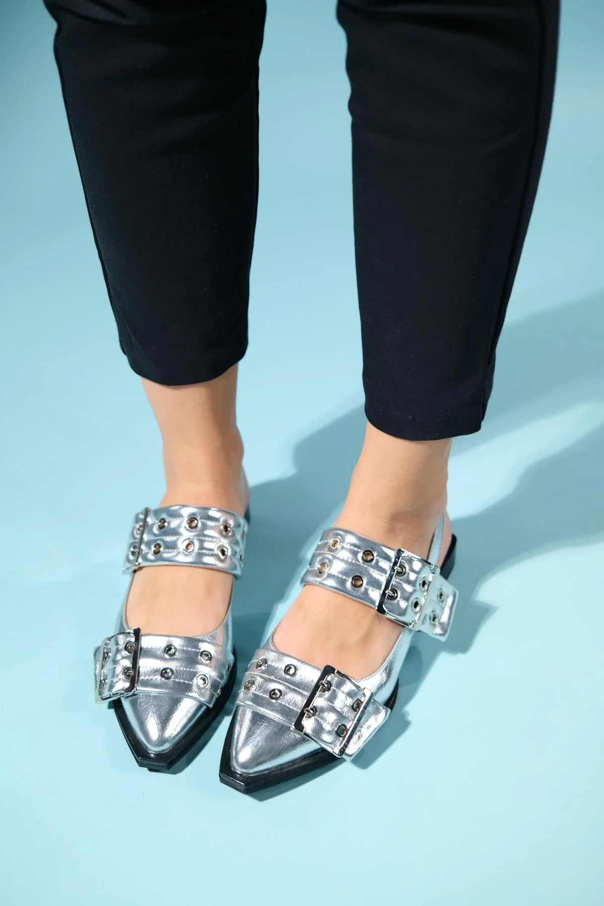 Paloma - Silver Buckle Sandal (Women) - Image 6