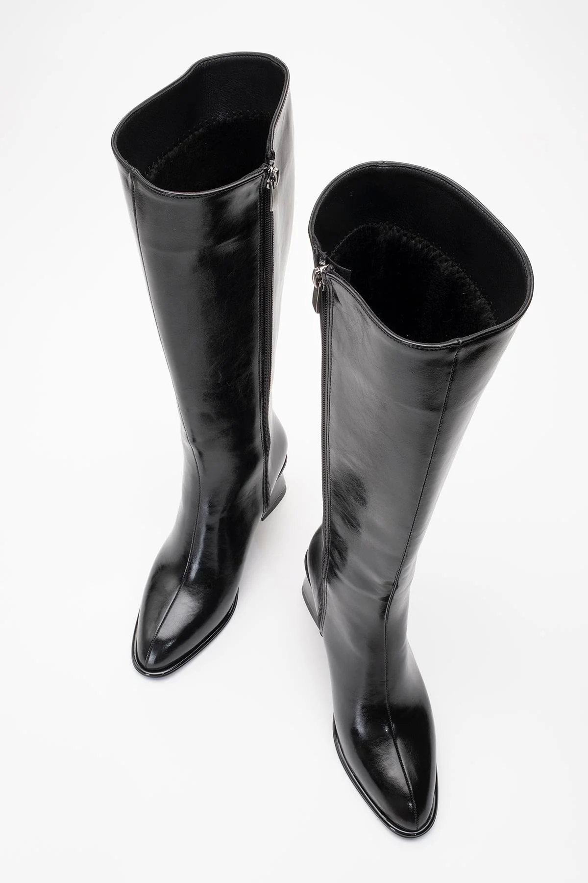 Paradis - Black Block Heel Knee-High Boot (Women) - Image 2