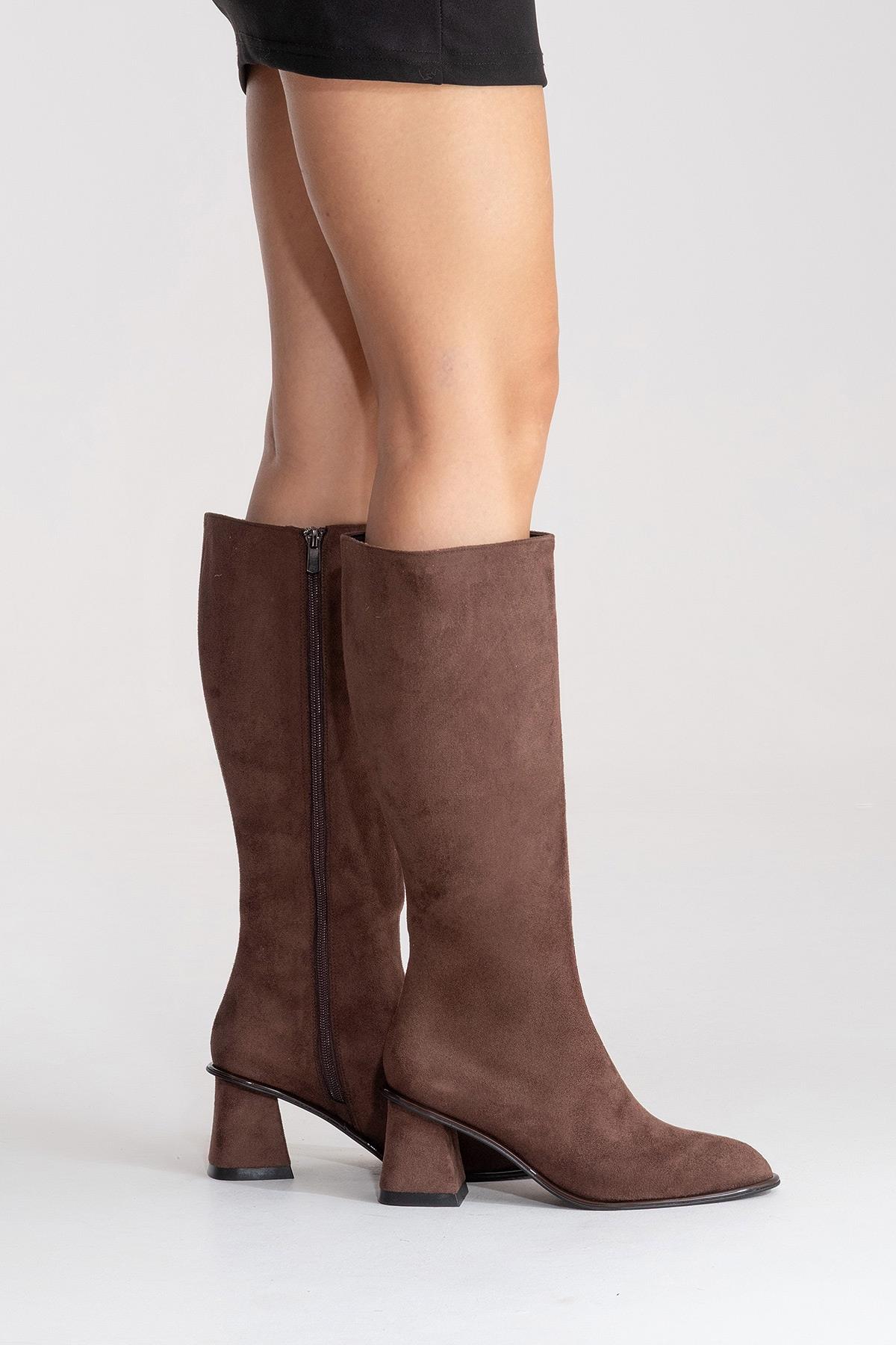 PARADIS - Brown Block Heel Boot (Women) - Image 2