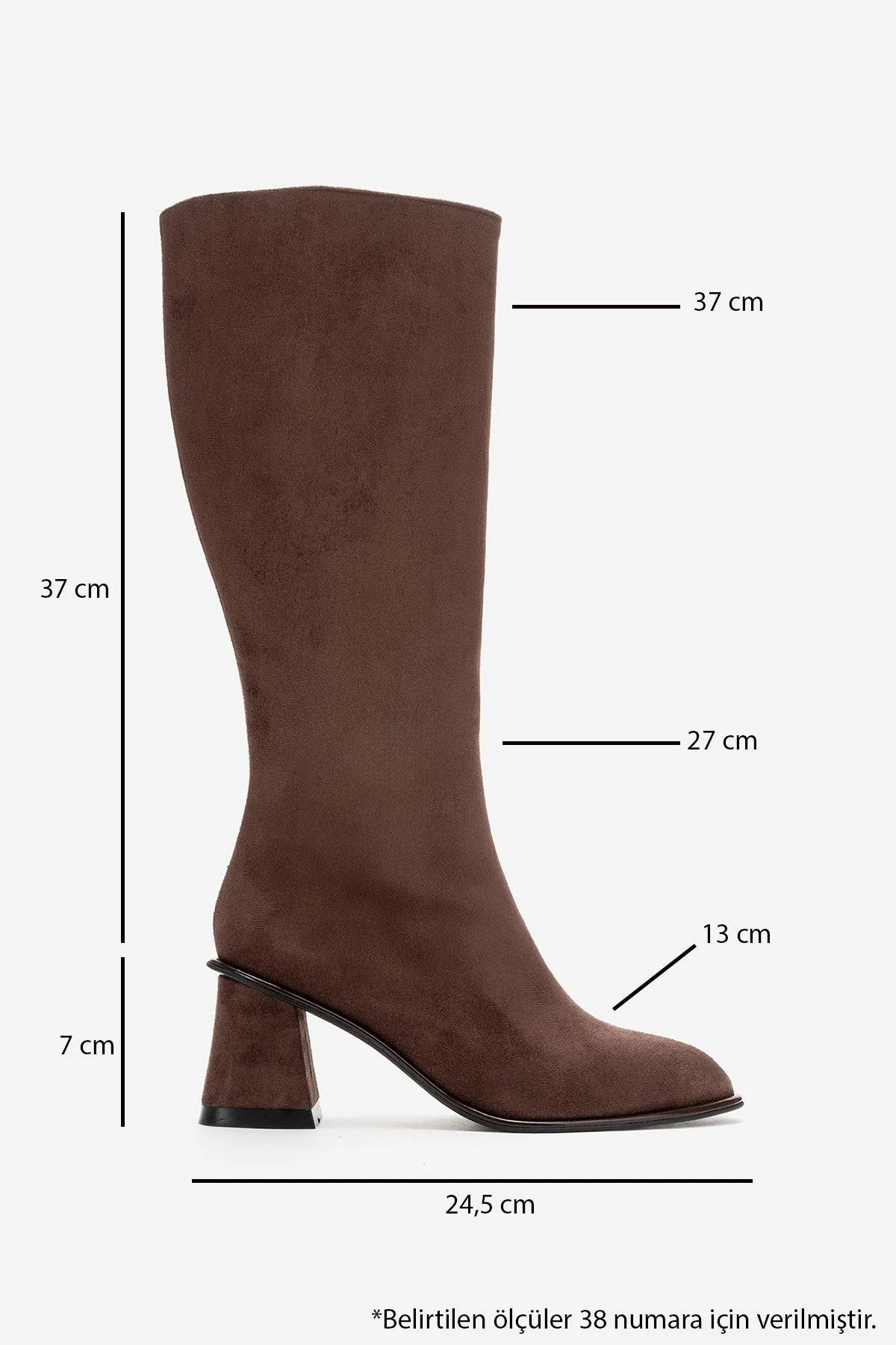 PARADIS - Brown Block Heel Boot (Women) - Image 3