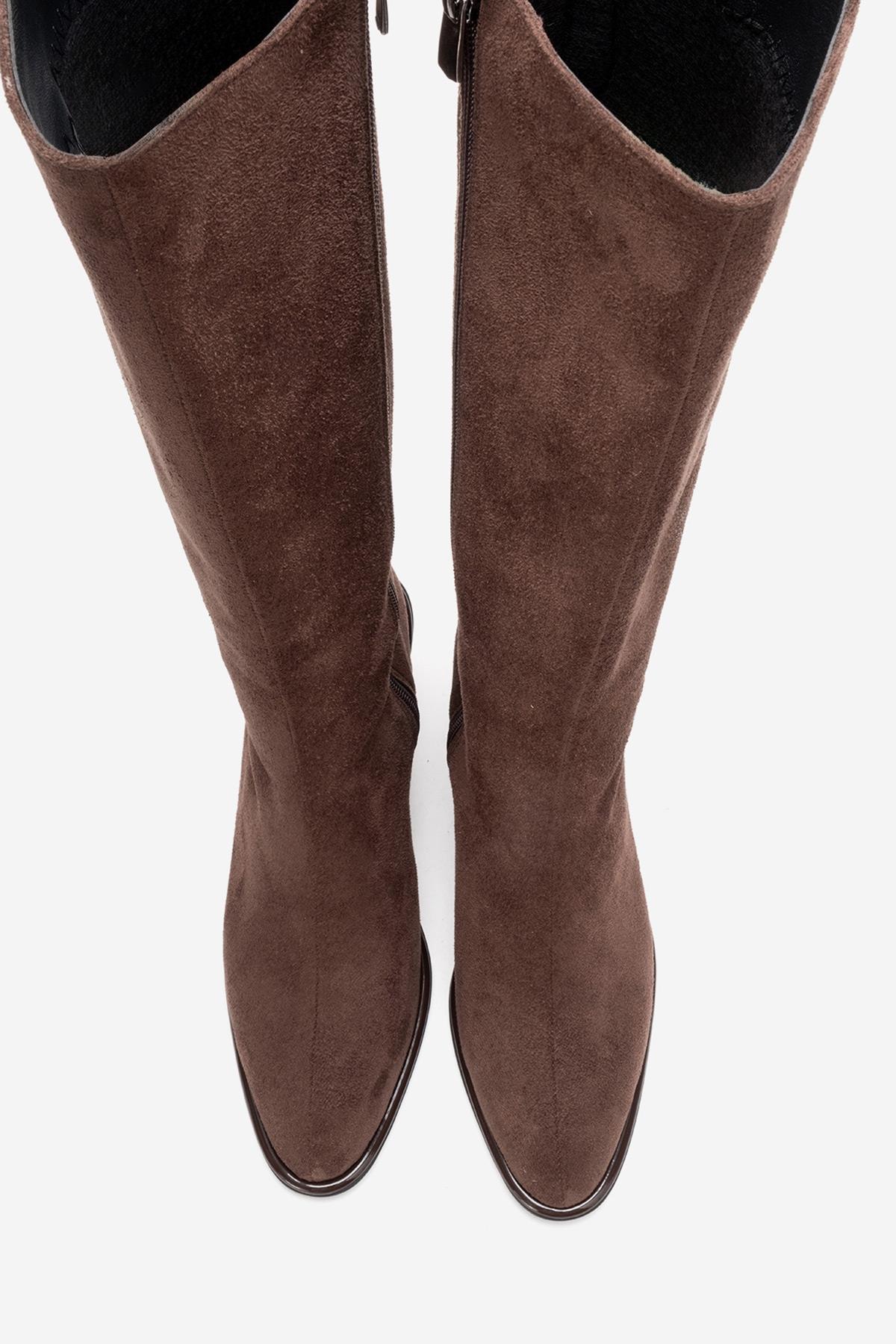 PARADIS - Brown Block Heel Boot (Women) - Image 4
