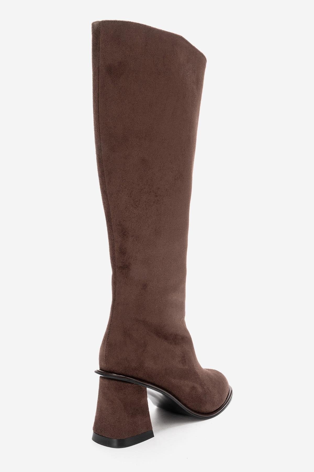 PARADIS - Brown Block Heel Boot (Women) - Image 9