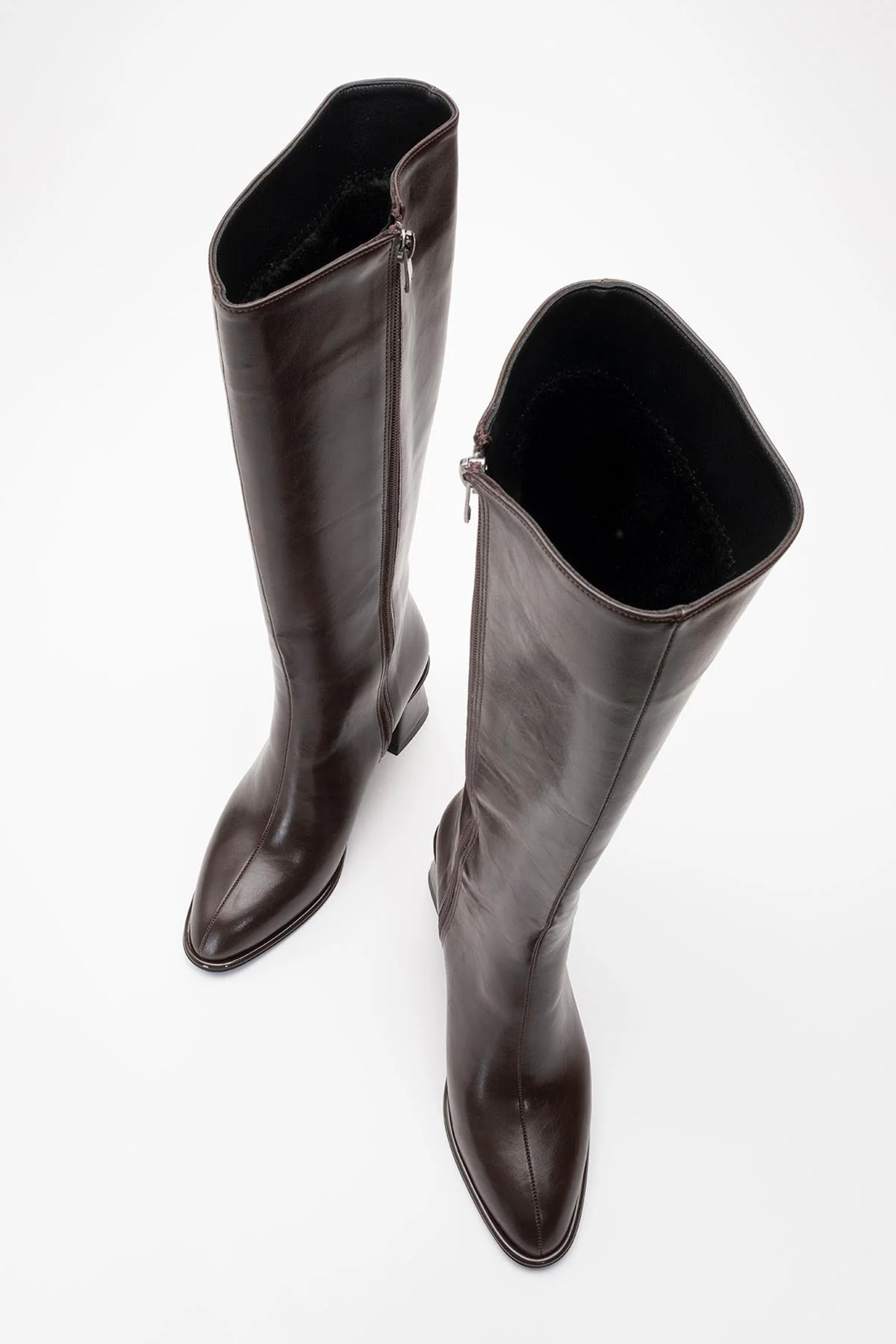 Paradis - Brown Block Heel Knee-High Boot (Women) - Image 2