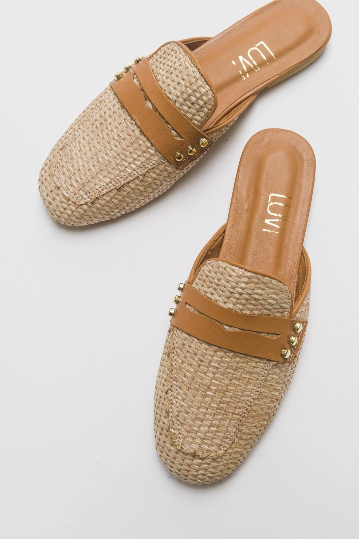 Patrizia - Beige Leather Mule (Women) - Image 2