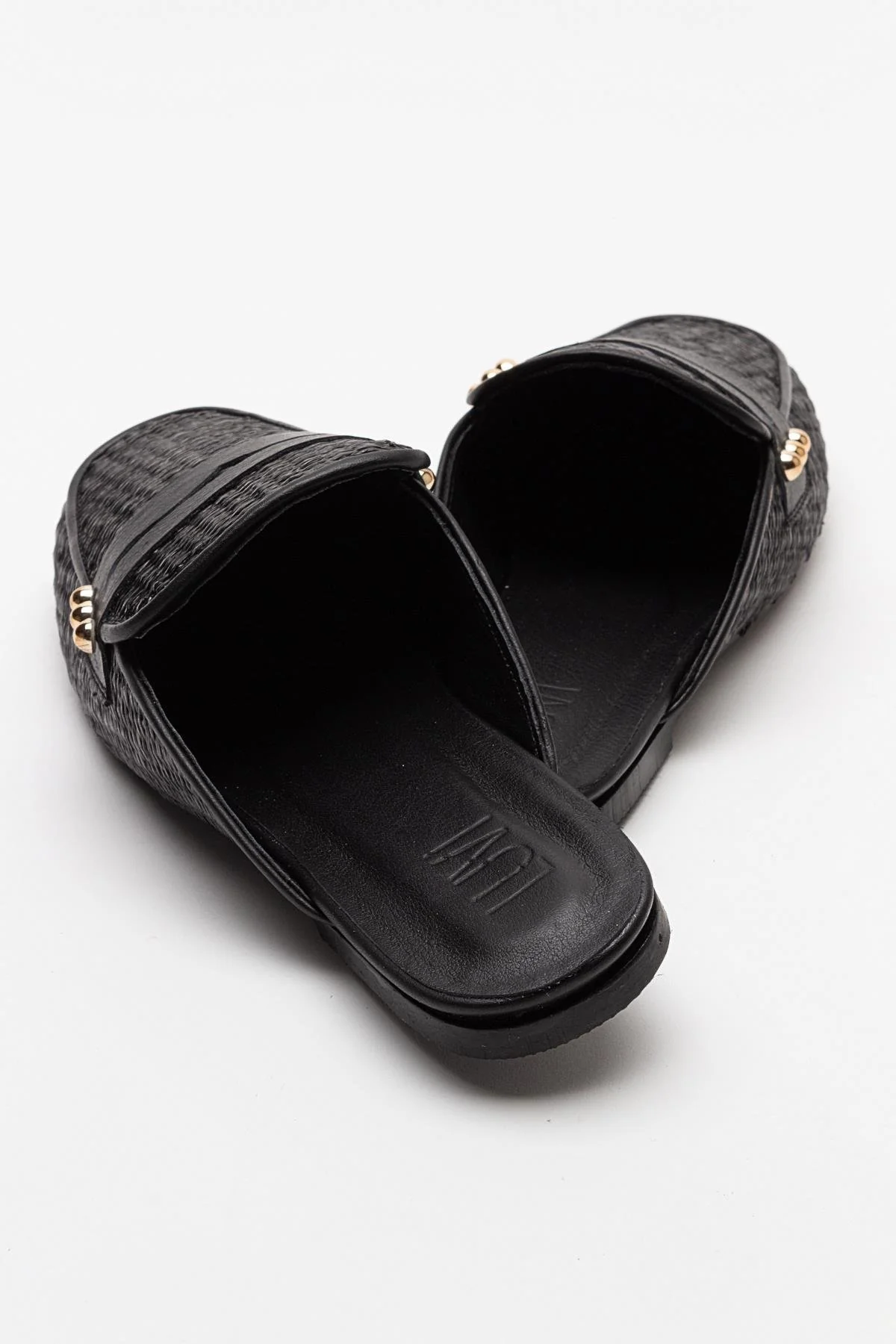 Patrizia - Black Leather Mule (Women) - Image 5