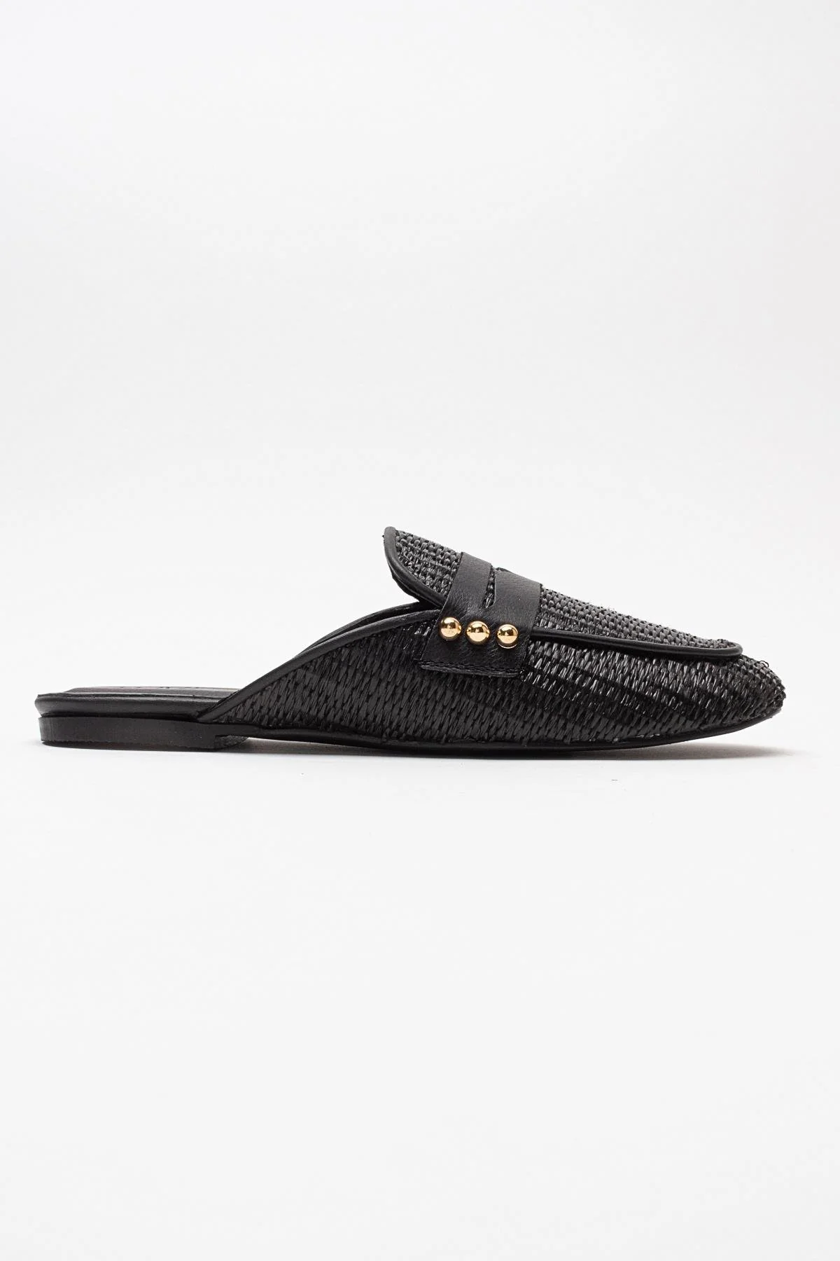 Patrizia - Black Leather Mule (Women) - Image 6