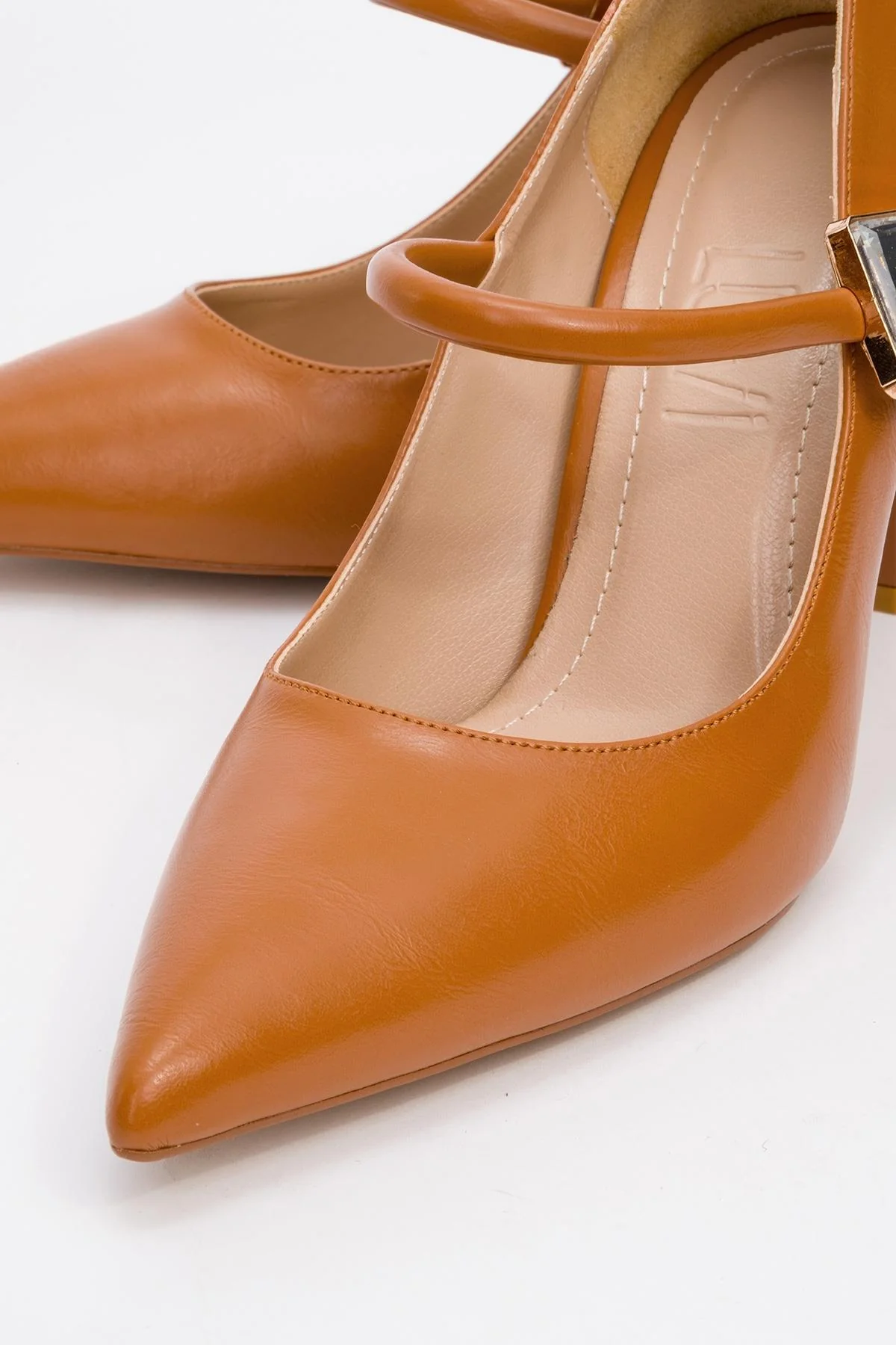 Pattaya - Cognac Stone-Embellished Stiletto Pump (Women) - Image 3
