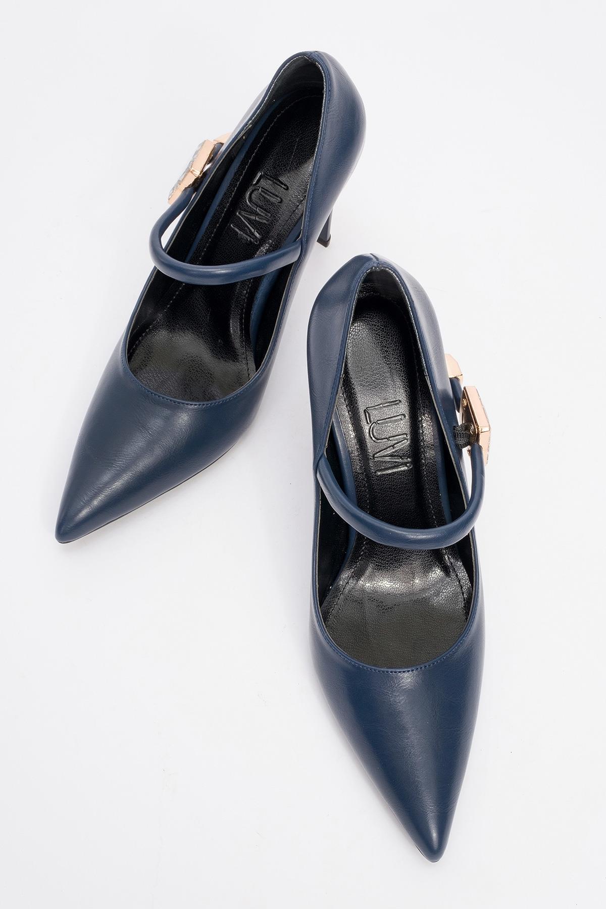Pattaya - Navy Stone-Embellished Stiletto Pump (Women) - Image 2