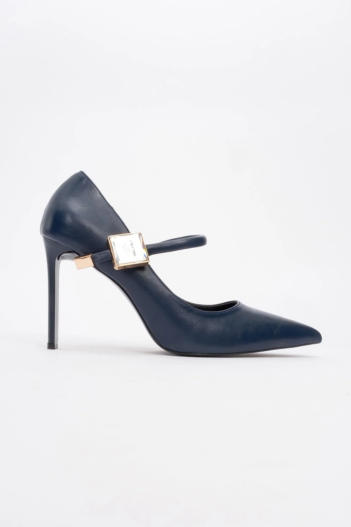 Pattaya - Navy Stone-Embellished Stiletto Pump (Women) - Image 4
