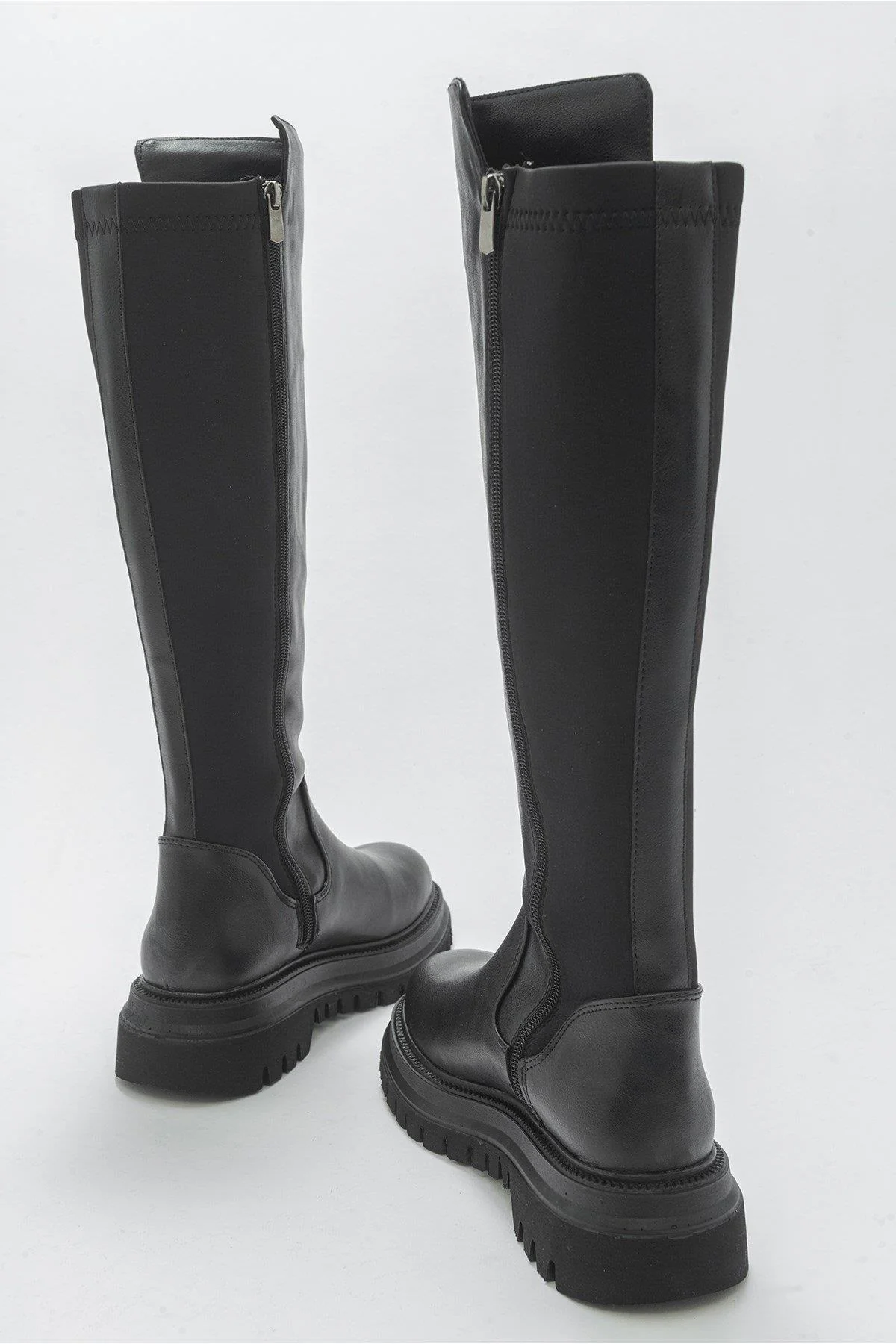 Paul - Black Stretch Detail Boot (Women) - Image 4