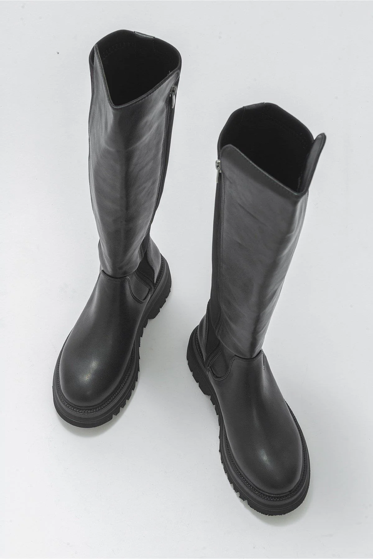 Paul - Black Stretch Detail Boot (Women) - Image 6