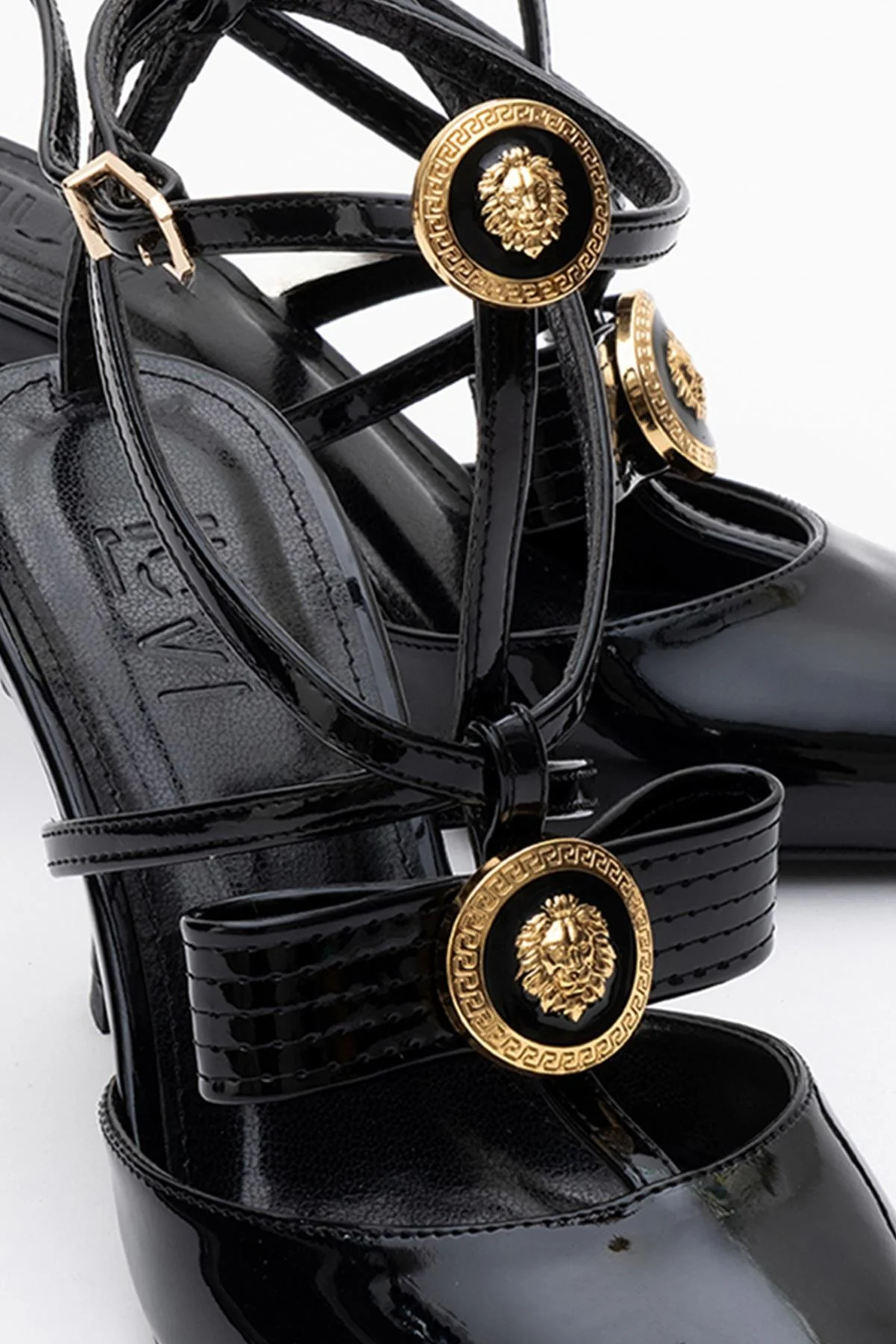 Peal - Black Patent Heeled Shoe (Women) - Image 2